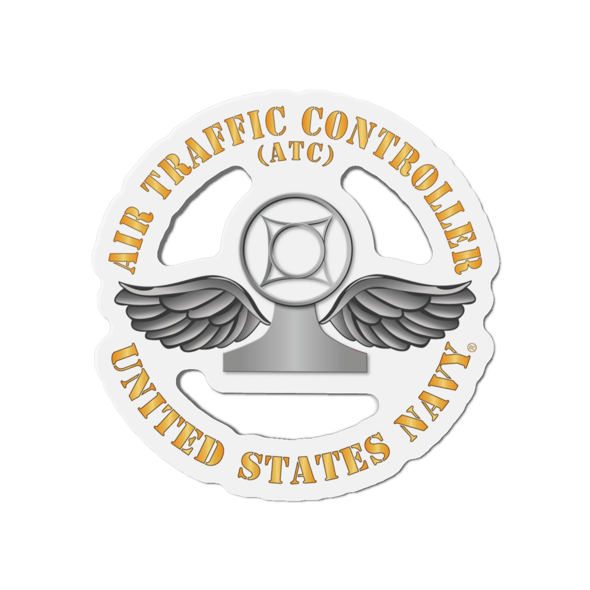 Die-Cut Magnet - Navy - Rate - Air Traffic Controller (ATC)