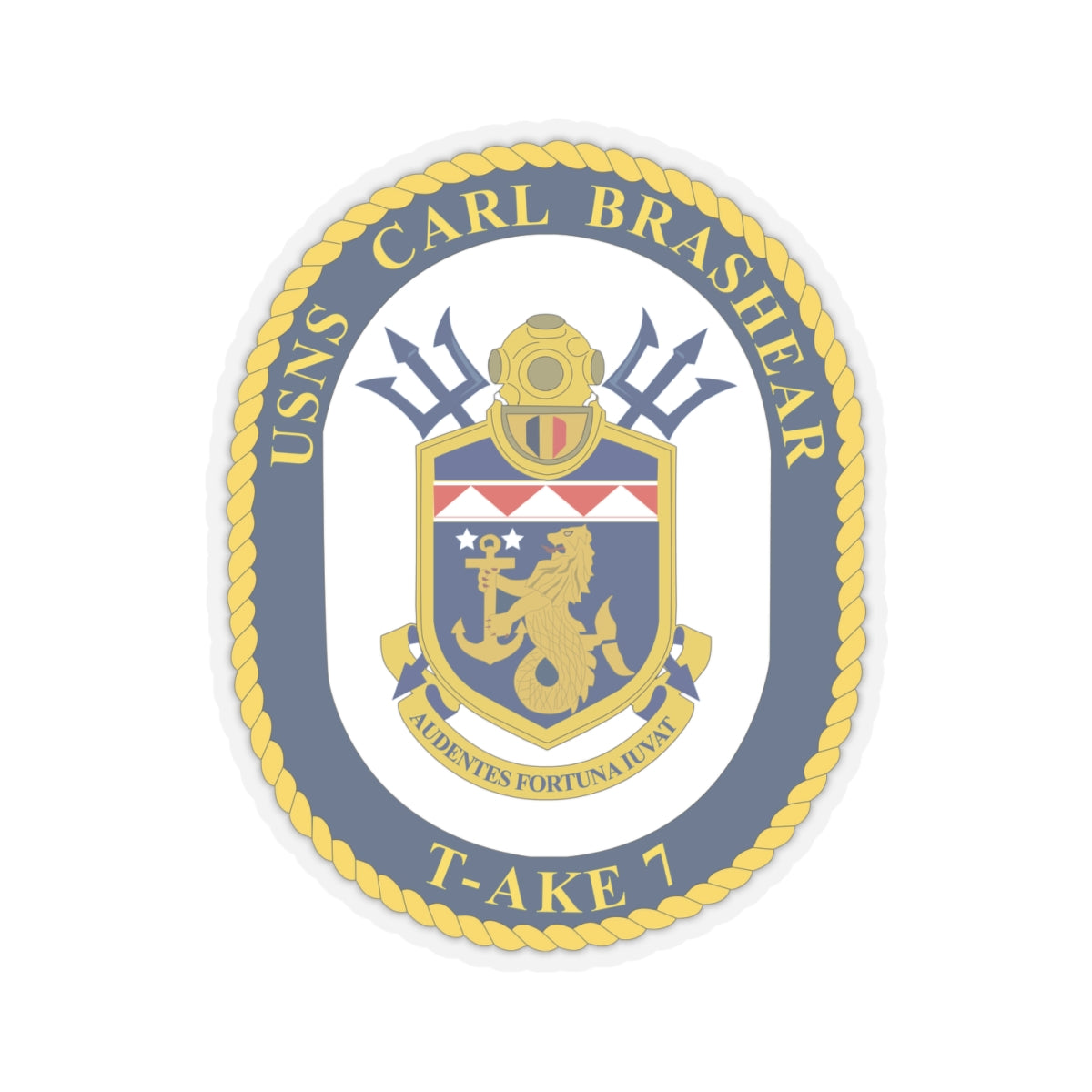 Kiss-Cut Stickers - Navy - USNS Carl Brashear (T-AKE 7) wo txt