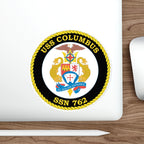 Die-Cut Vinyl Sticker - Navy - USS Columbus (SSN-762) wo txt