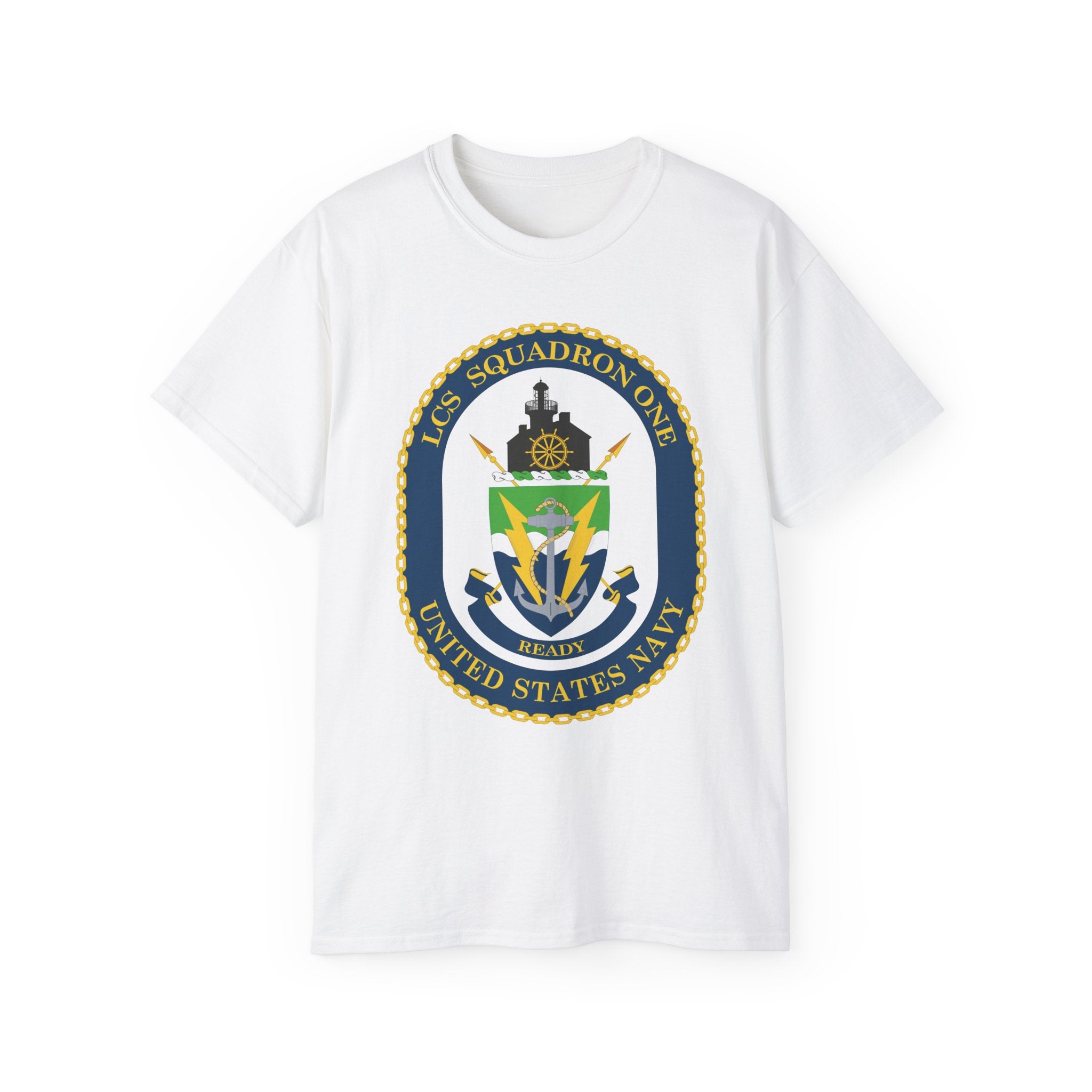 Unisex Ultra Cotton T-Shirt - Navy - LCS Squadron One (LCSRON 1) wo txt
