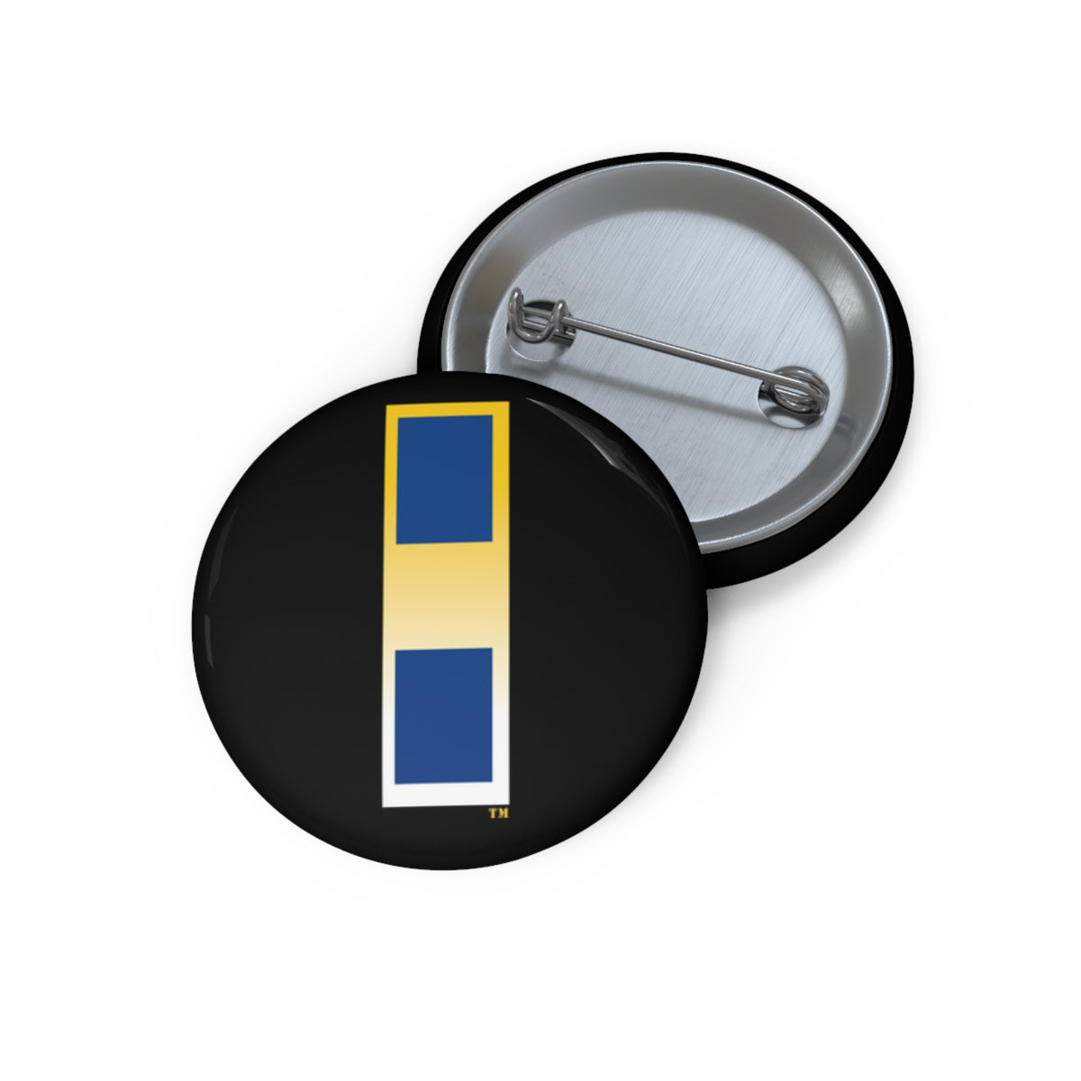Custom Pin Button - Navy - Warrant Officer 1 - W01 wo txt