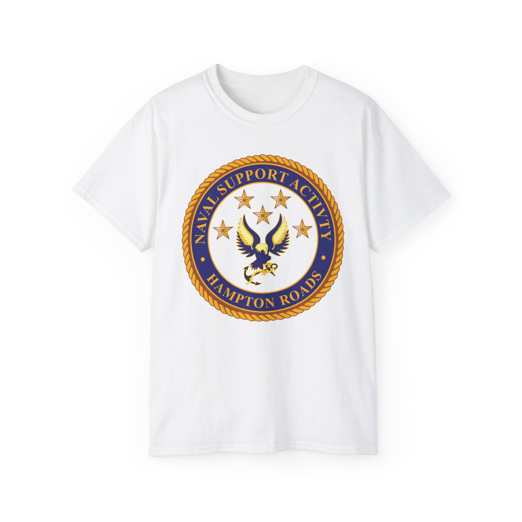 Unisex Ultra Cotton T-Shirt - Navy - Naval Support Activity - Hampton Roads