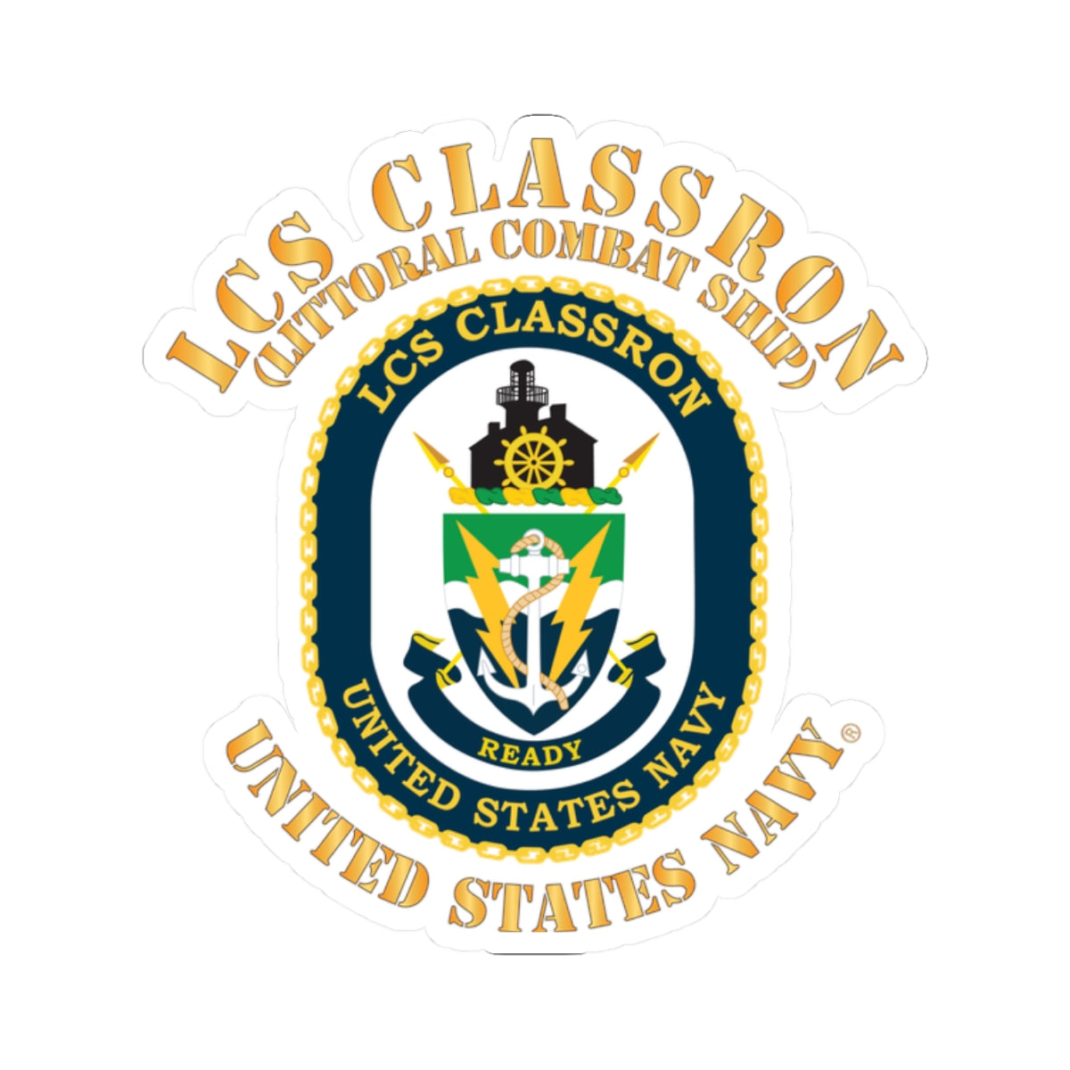Kiss-Cut Stickers - Navy - LCS Classron (Littoral Combat Ship)