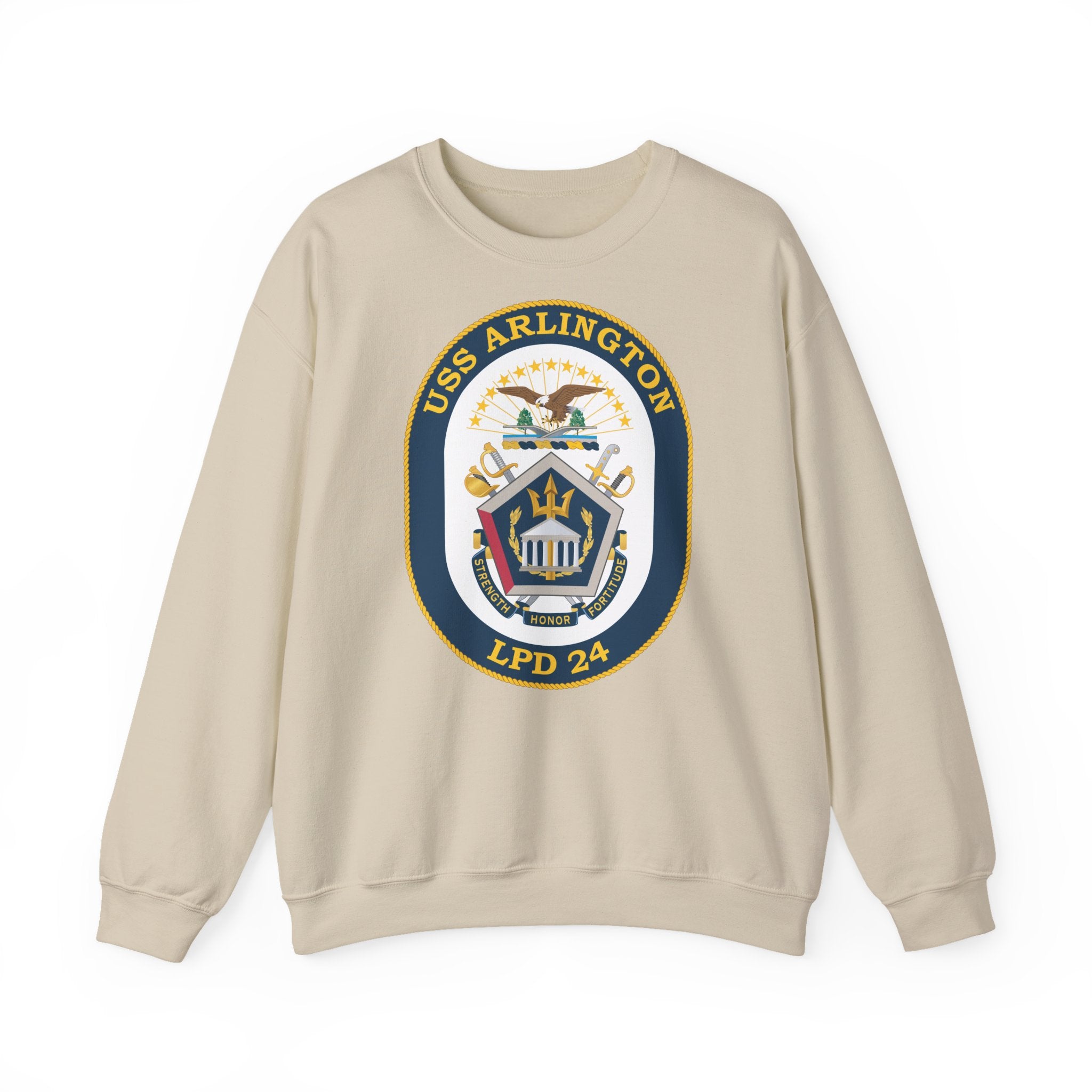Unisex Heavy Blend™ Crewneck Sweatshirt - Navy - USS Arlington (LPD-24) wo txt