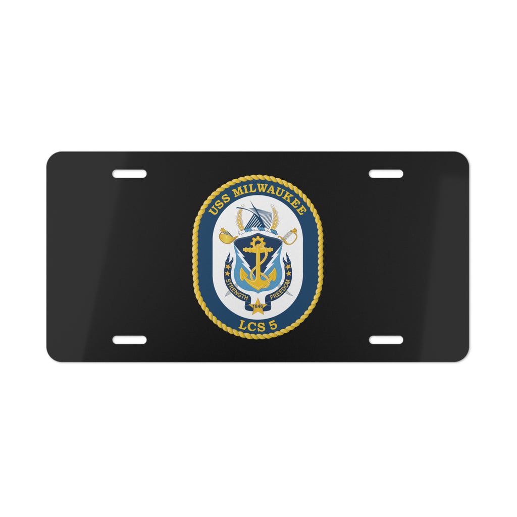 Vanity License Plate - Navy - USS Milwaukee (LCS-5) wo Txt X 300