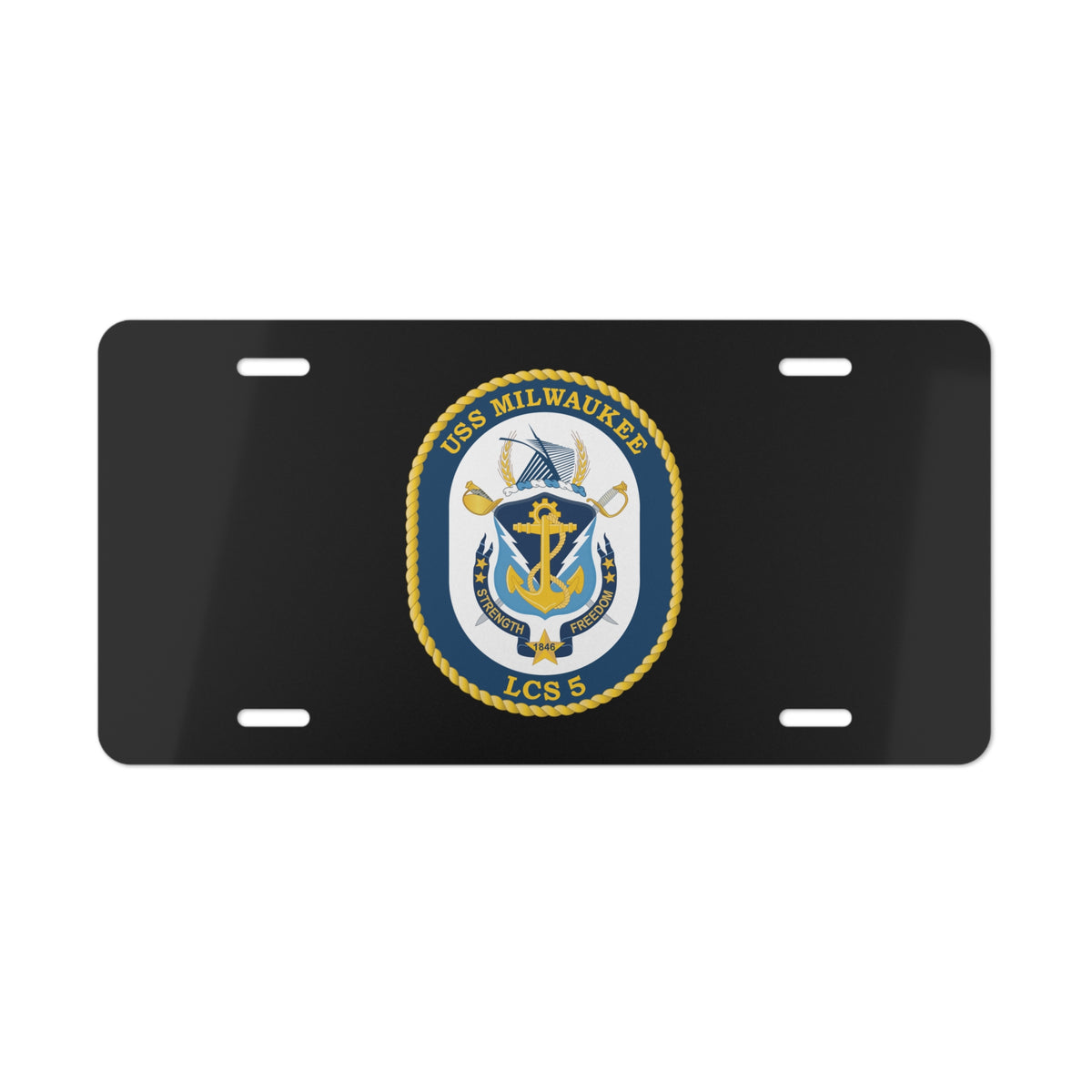 Vanity License Plate - Navy - USS Milwaukee (LCS-5) wo Txt X 300