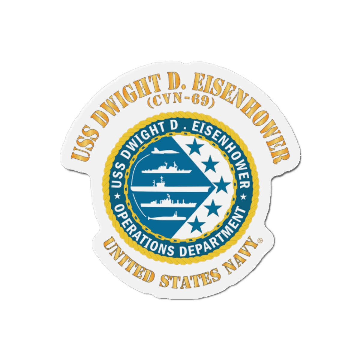 Die-Cut Magnet - Navy - USS Dwight D. Eisenhower (CVN-69) - Operations Department