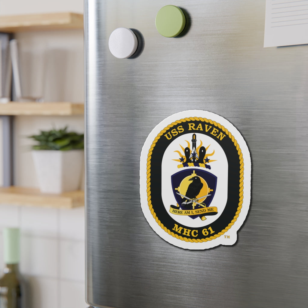 Die-Cut Magnet - Navy - USS Raven (MHC-61) wo txt