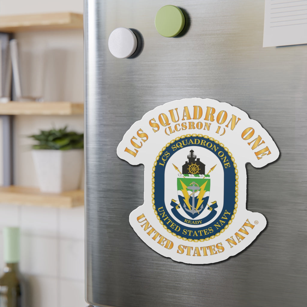 Die-Cut Magnet - Navy - LCS Squadron One (LCSRON 1)