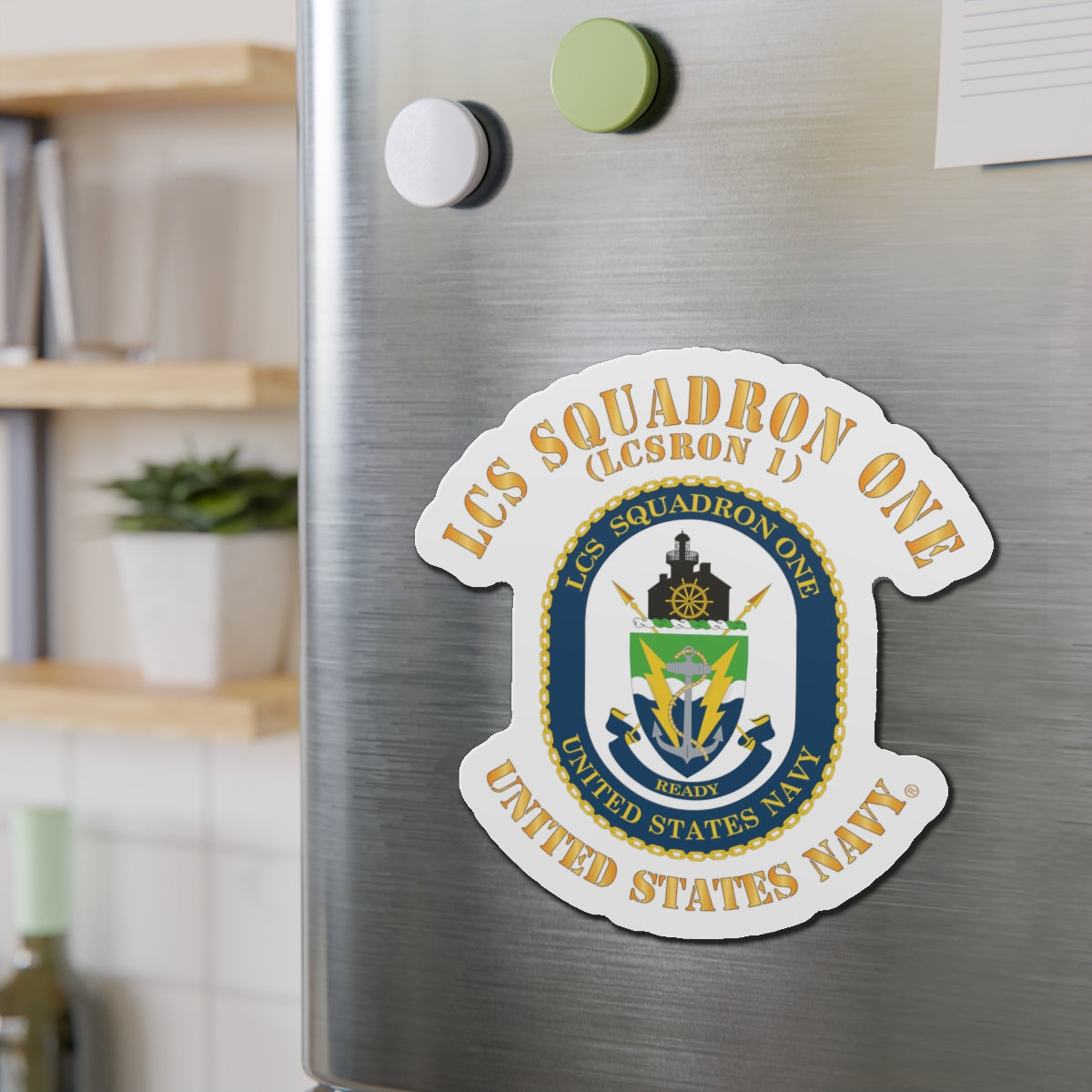 Die-Cut Magnet - Navy - LCS Squadron One (LCSRON 1)