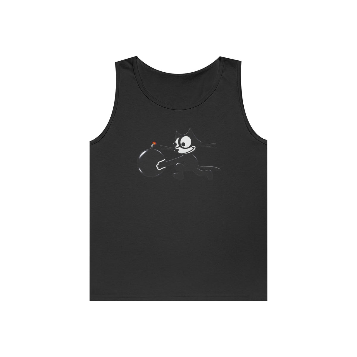 Unisex Heavy Cotton Tank Top - NAVY - Fighting Squadron - VF 3 - WWII FELIX Insignia wo Txt - 3D - Enhanced