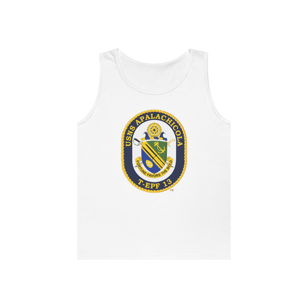 Unisex Heavy Cotton Tank Top - Navy - USNS Apalachicola (T-EPF 13) wo txt