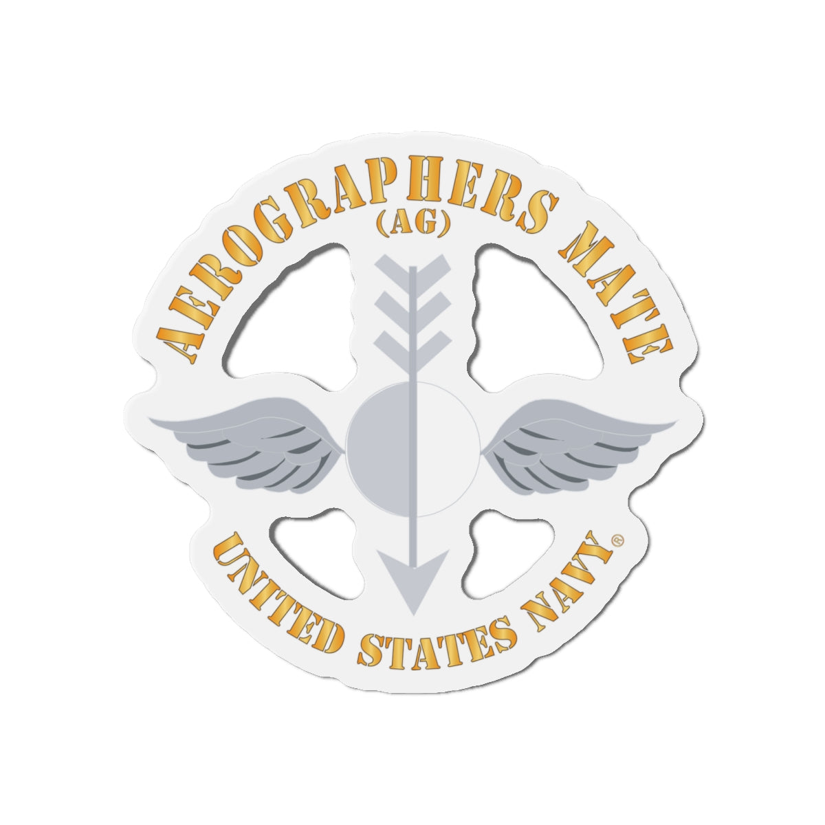 Die-Cut Magnet - Navy - Aerographers Mate (AG) X 300