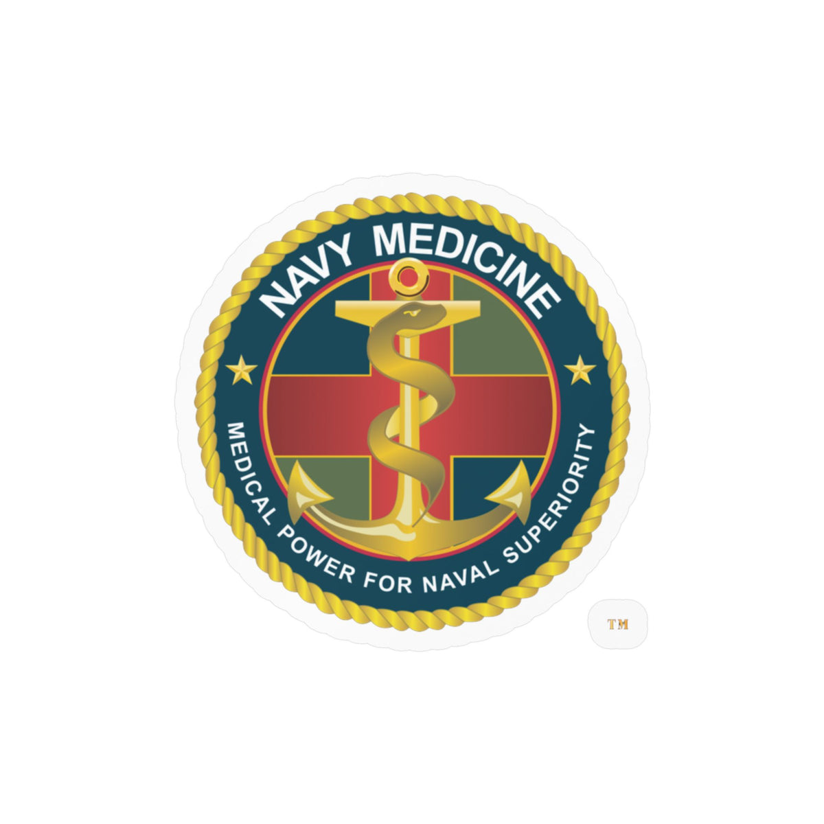 Kiss-Cut Vinyl Decal - Navy Medicine - Medical Power for Naval Superiority wo Txt X 300
