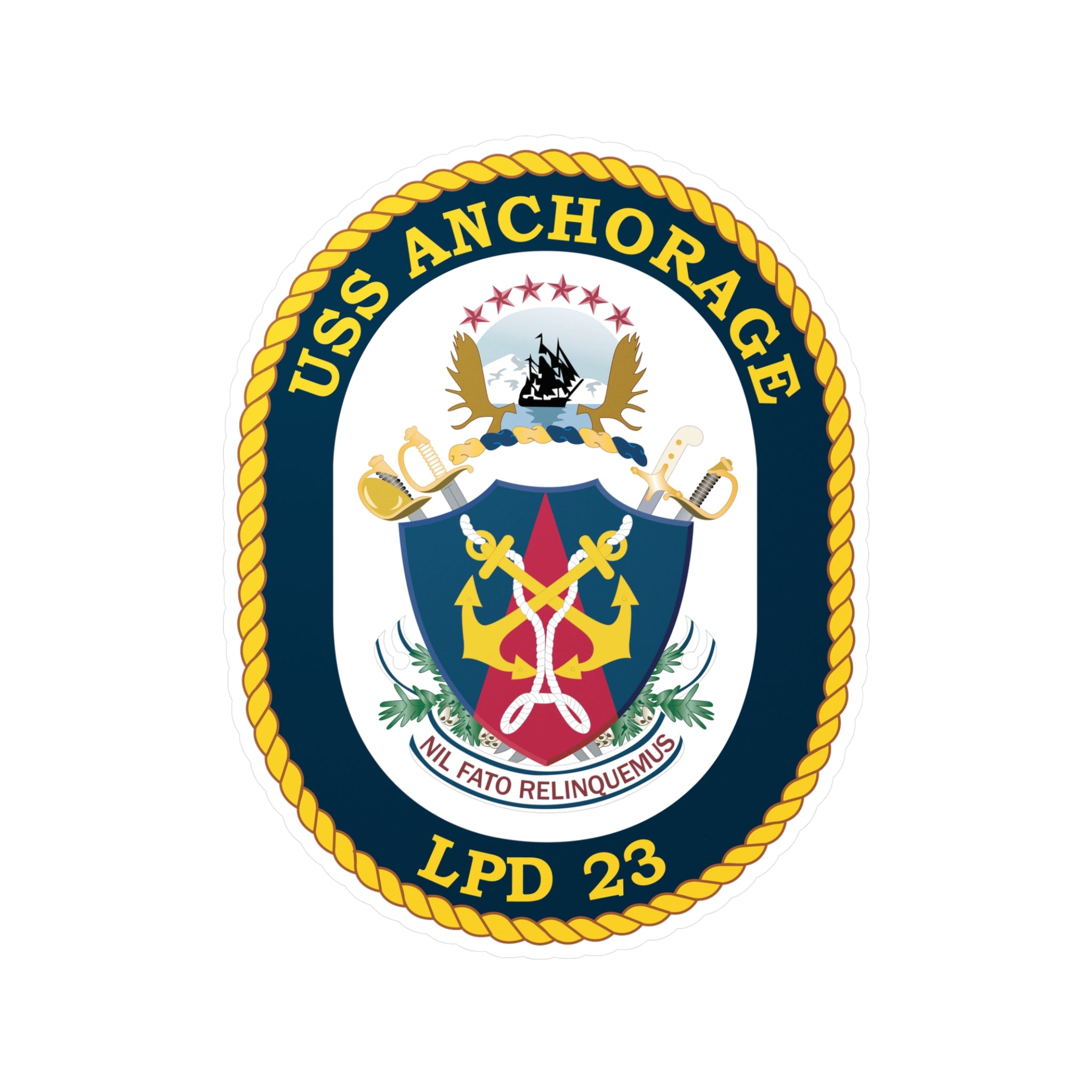 Kiss-Cut Vinyl Decal - Navy - USS Anchorage (LPD-23) wo txt