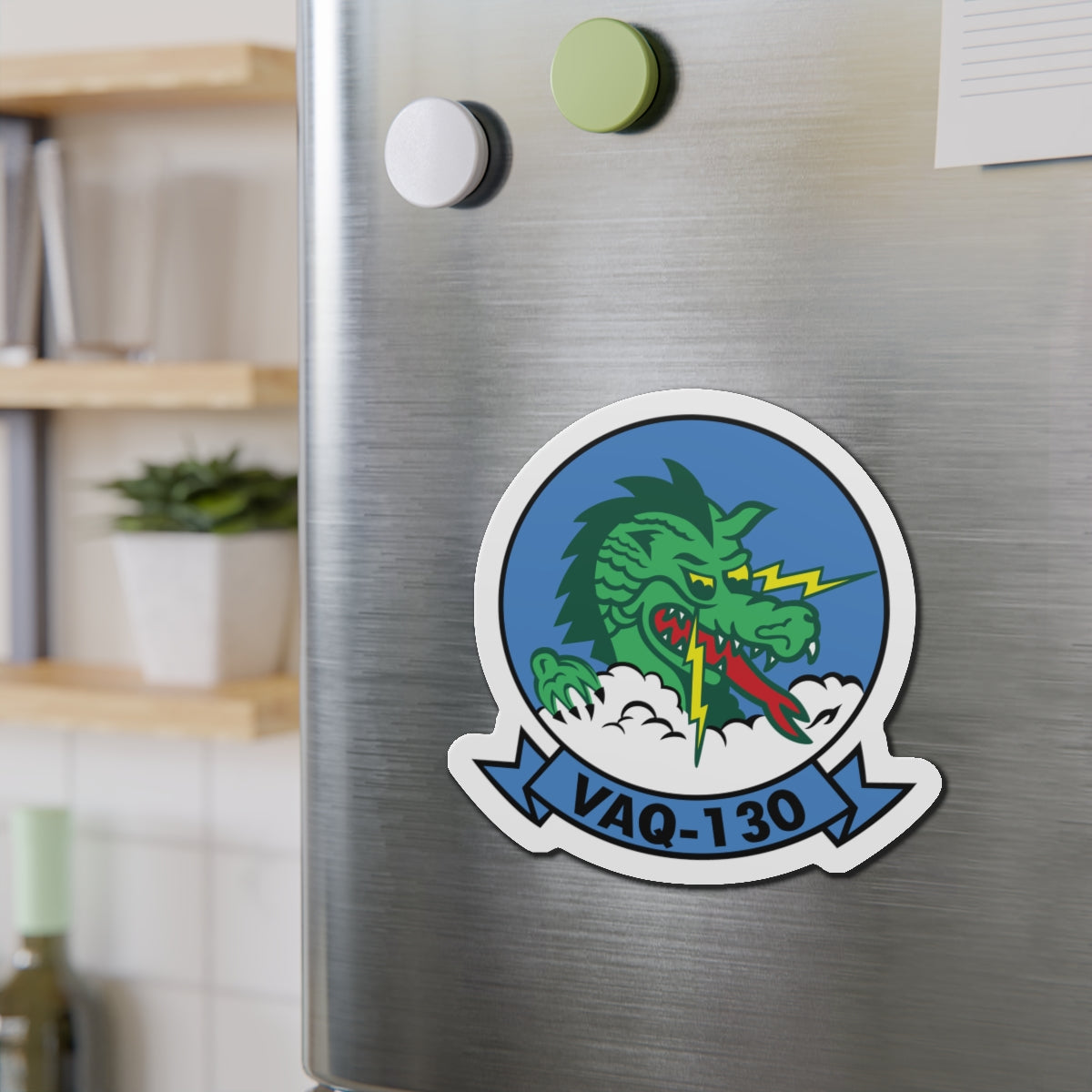 Die-Cut Magnet - Navy - Electronic Attack Squadron 130 (VAQ-130) wo txt