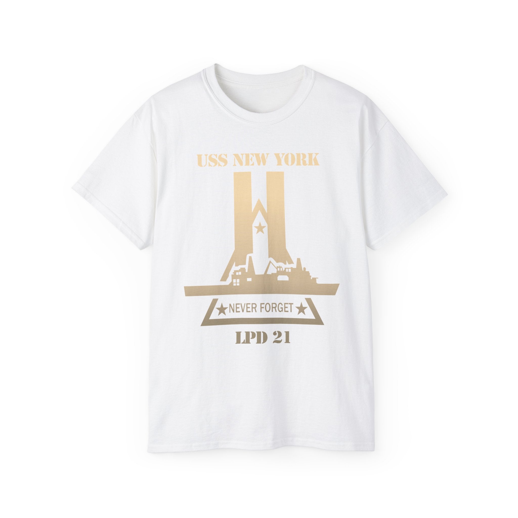 Unisex Ultra Cotton T-Shirt - Navy - USS New York (LPD-21) wo Txt X 300