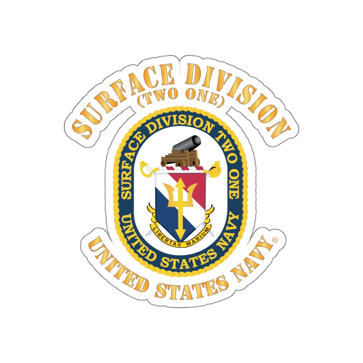 Die-Cut Vinyl Sticker - Navy - Surface Division 21