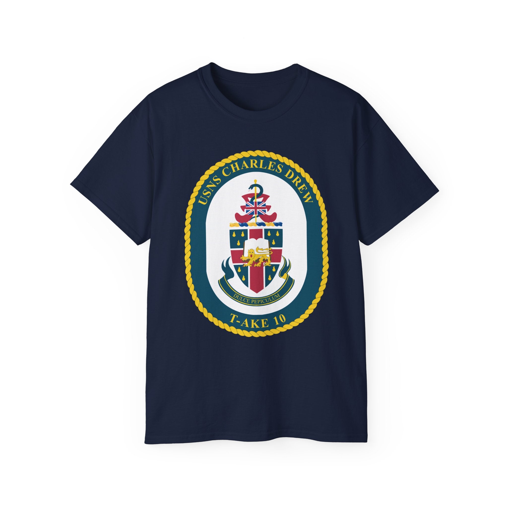 Unisex Ultra Cotton T-Shirt - Navy - USNS Charles Drew (T-AKE 10) wo txt
