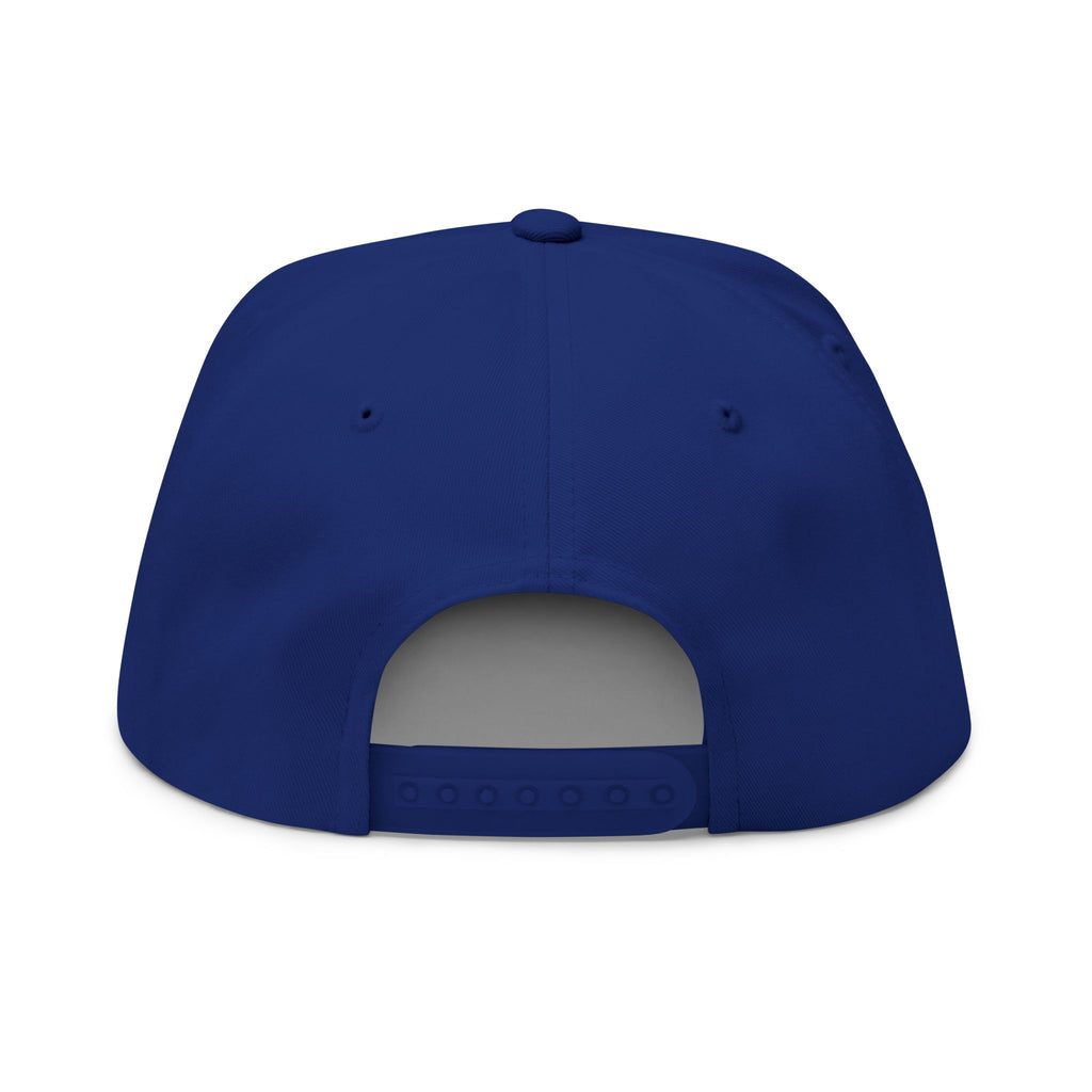 US Navy Embroidered Flat Bill Hat — Retro Varsity Military Style