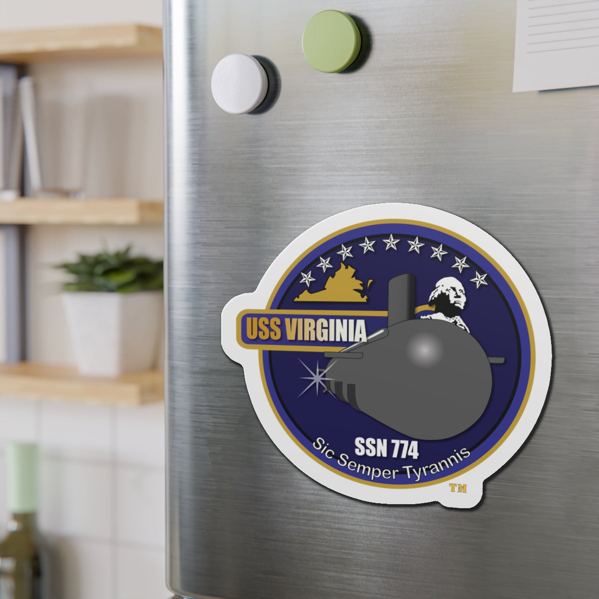 Die-Cut Magnet - Navy - USS Virginia (SSN-774) wo txt X 300