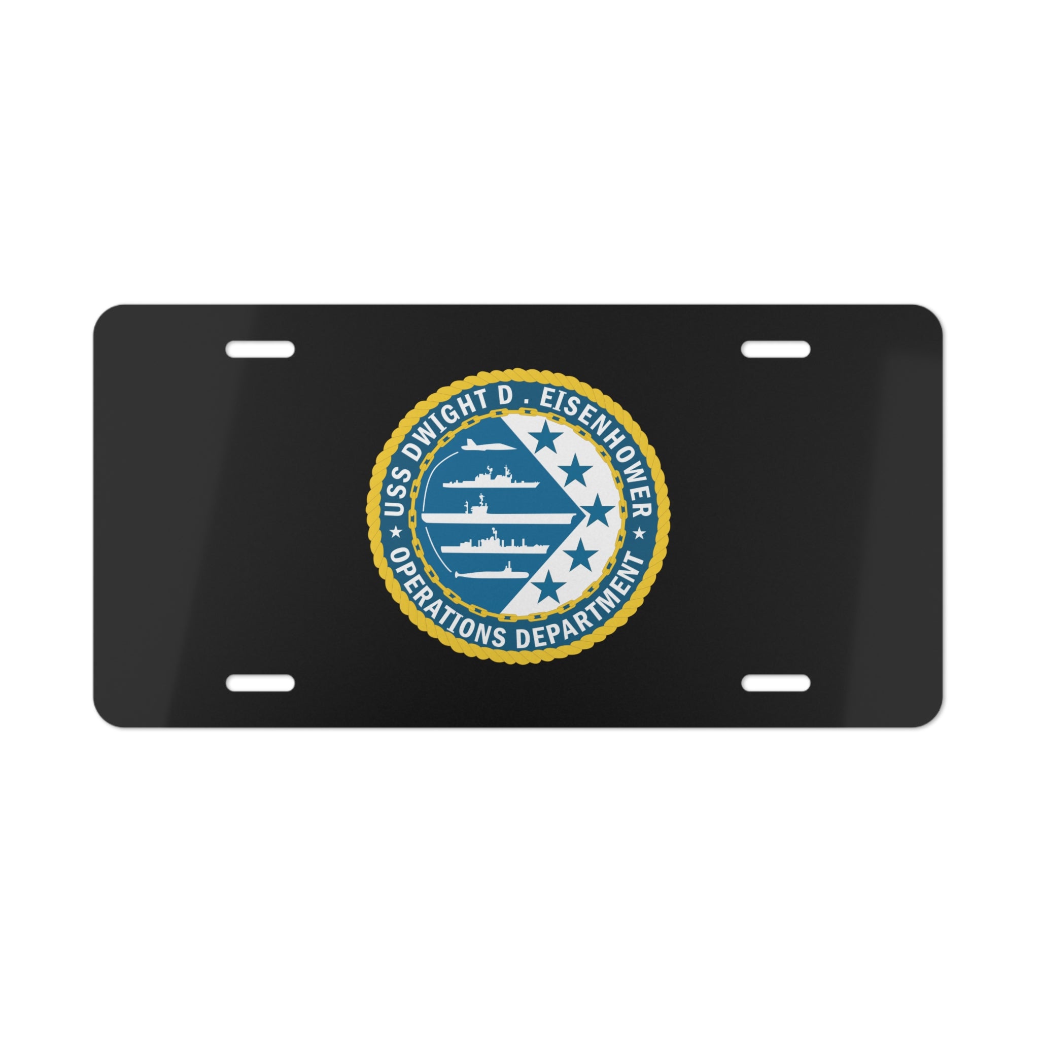 Vanity License Plate - Navy - USS Dwight D. Eisenhower (CVN-69) - Operations Department wo txt
