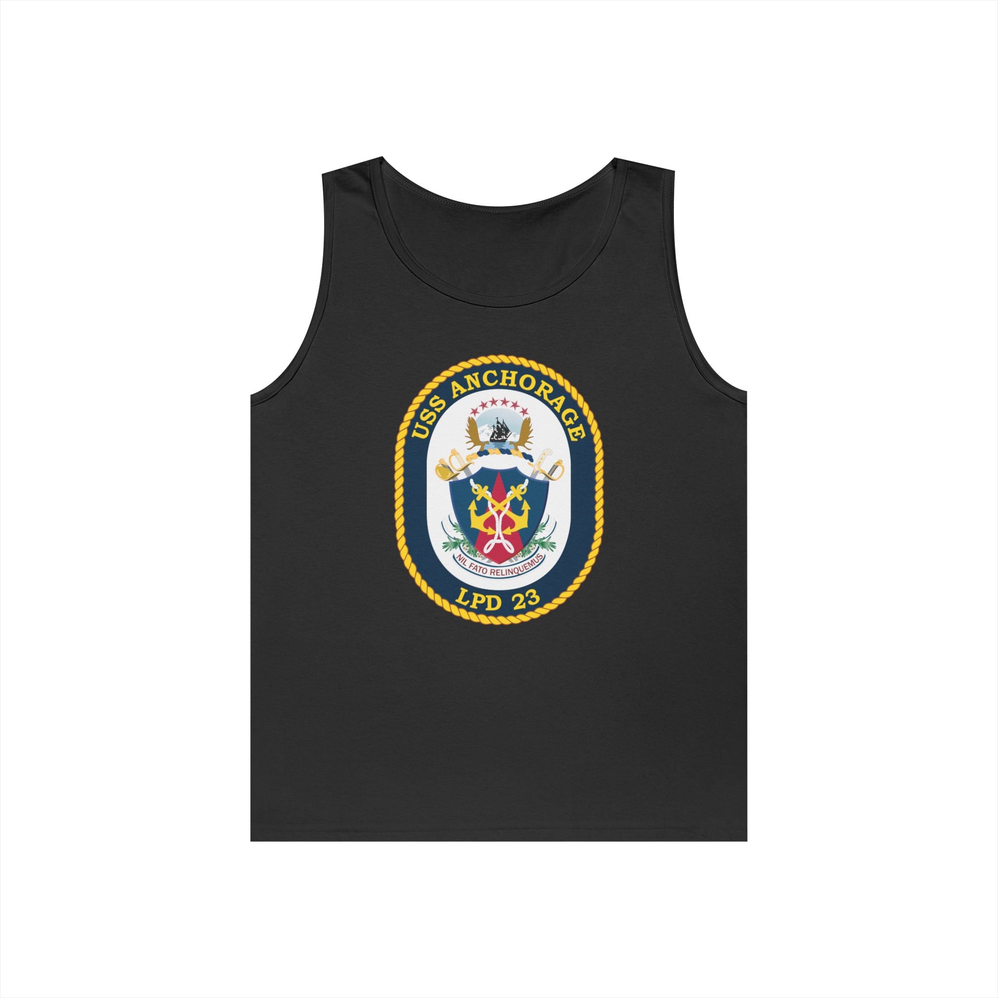 Unisex Heavy Cotton Tank Top - Navy - USS Anchorage (LPD-23) wo txt