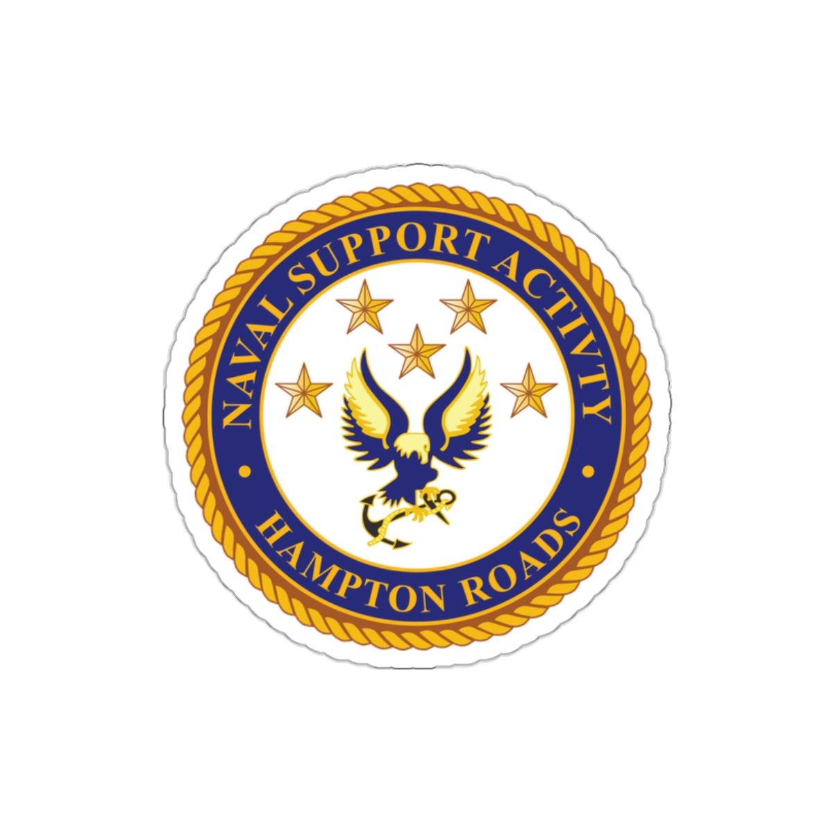 Die-Cut Vinyl Sticker - Navy - Naval Support Activity - Hampton Roads