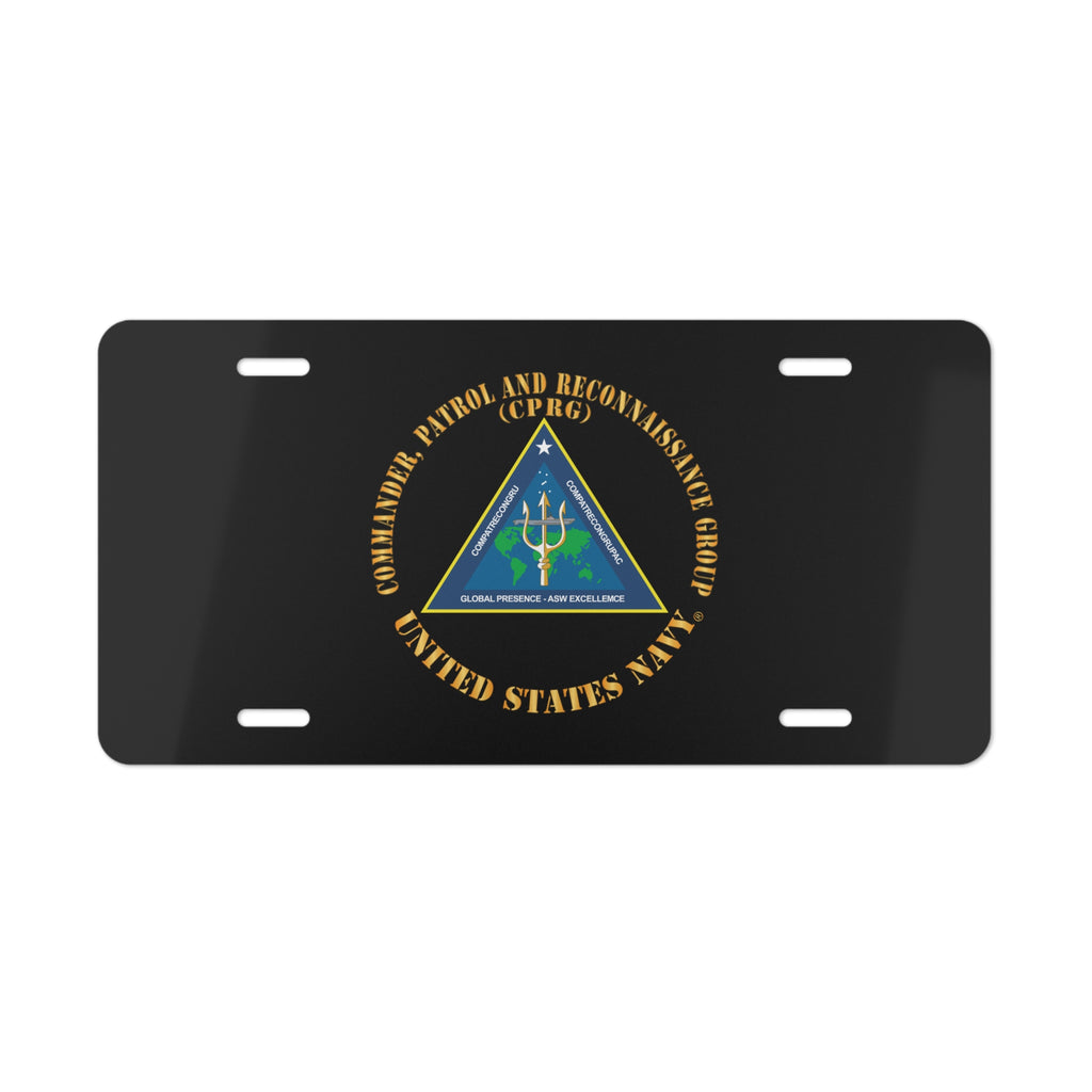 Vanity License Plate - Navy - Commander, Patrol and Reconnaissance Group - CPRG X 300