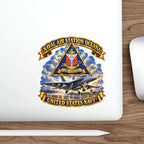 Die-Cut Vinyl Sticker - Navy - Naval Air Station Oceana - Crest with Aircraft - United States Navy - 3D - Enhanced