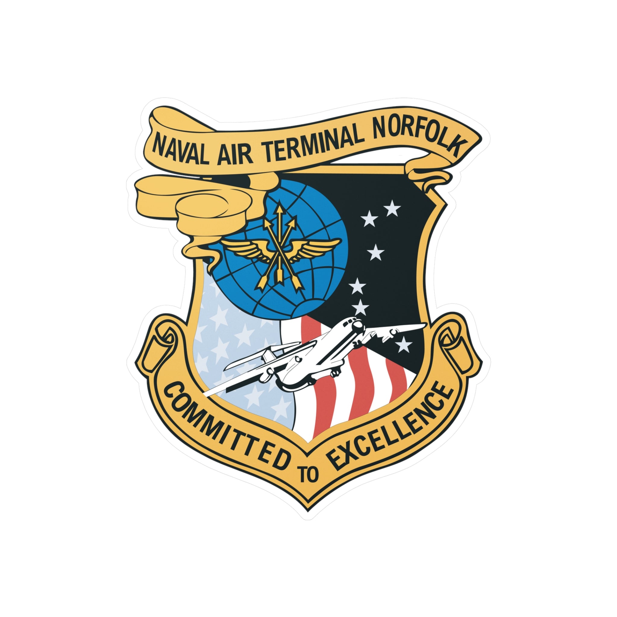 Kiss-Cut Vinyl Decal - Navy - Naval Air Terminal Norfolk wo Txt