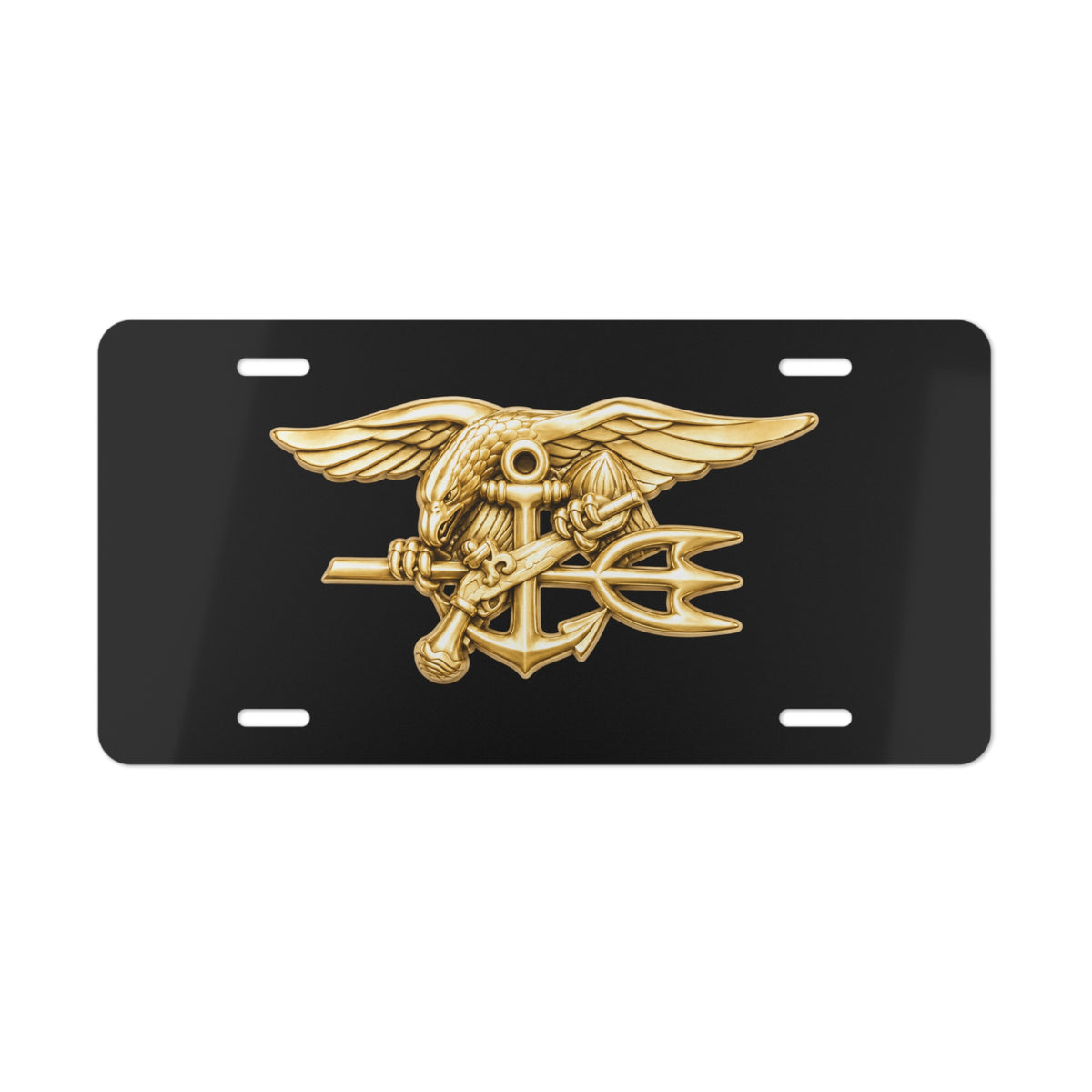 Vanity License Plate - Navy - Badge - Special Warfare insignia wo txt - 3D - Enhanced