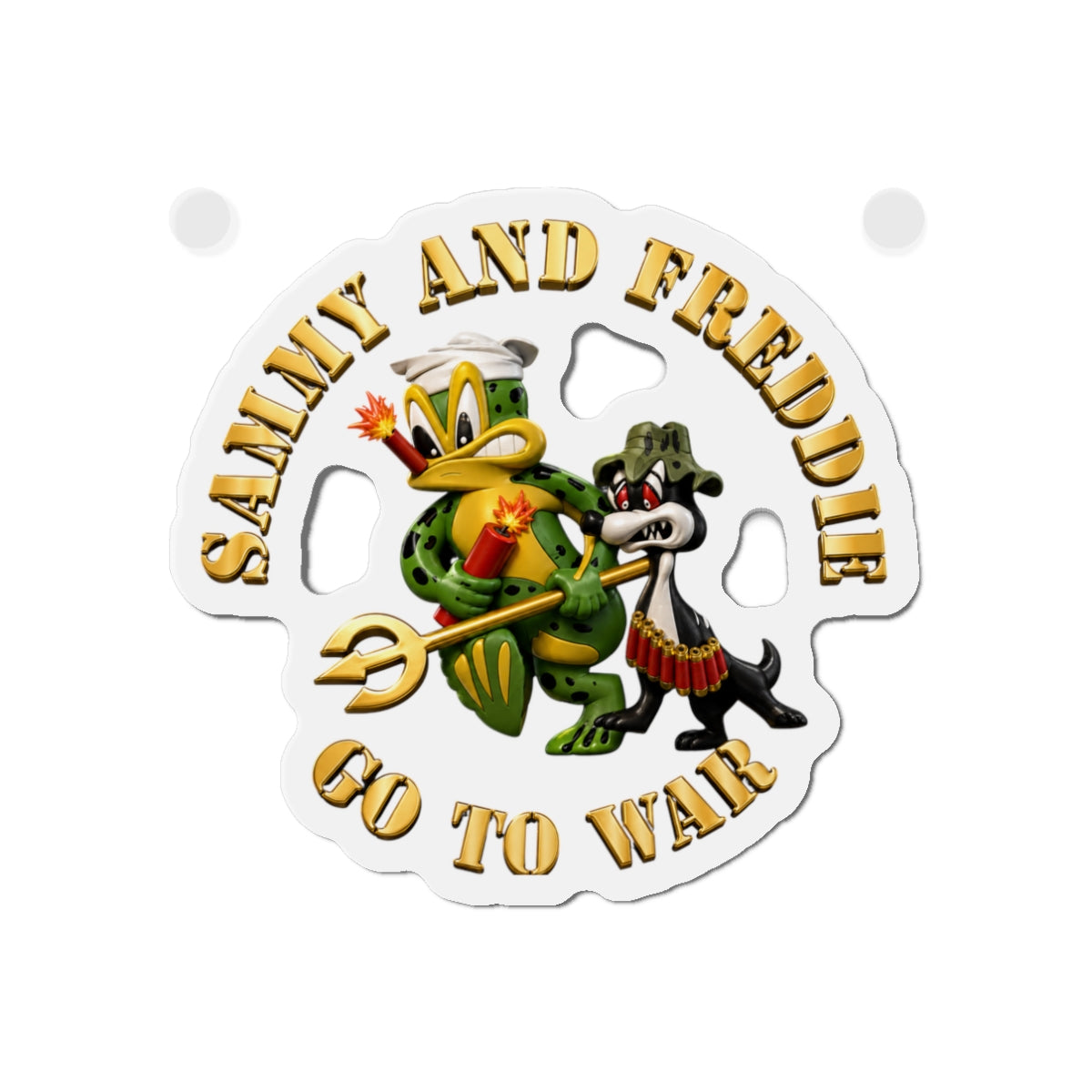 Die-Cut Magnet - Navy - SOF - Sammy - Freddie - Go to War - 3D - Enhanced