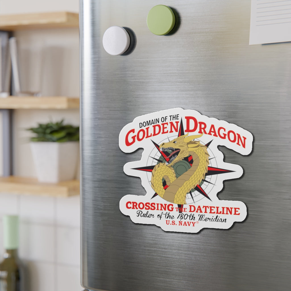 Die-Cut Magnet - Navy - Domain of the Golden Dragon wo Txt X 300