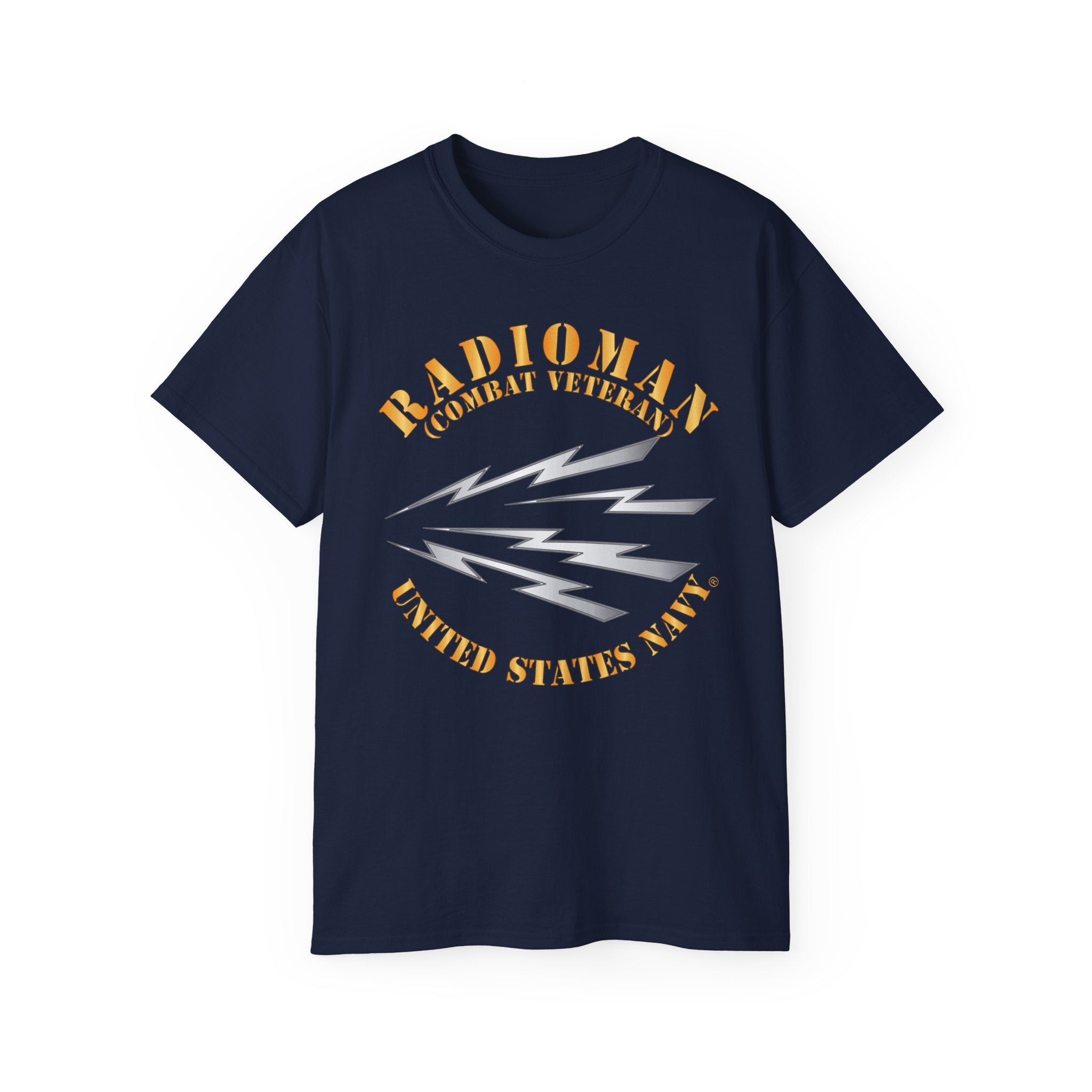 Unisex Ultra Cotton T-Shirt - Navy - Rate - Radioman (RM) - Combat Veteran