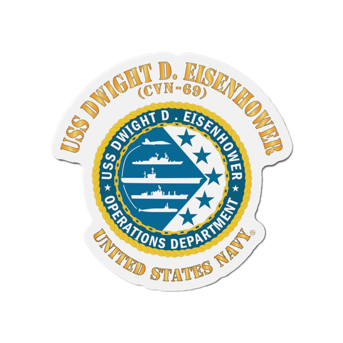 Die-Cut Magnet - Navy - USS Dwight D. Eisenhower (CVN-69) - Operations Department