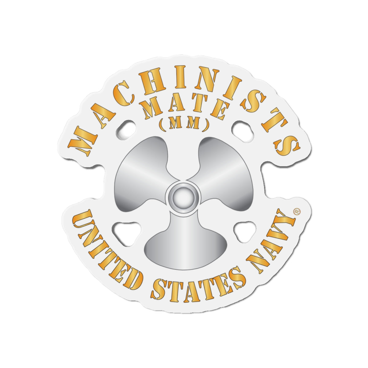 Die-Cut Magnet - Navy - Rate - Machinists Mate (MM)