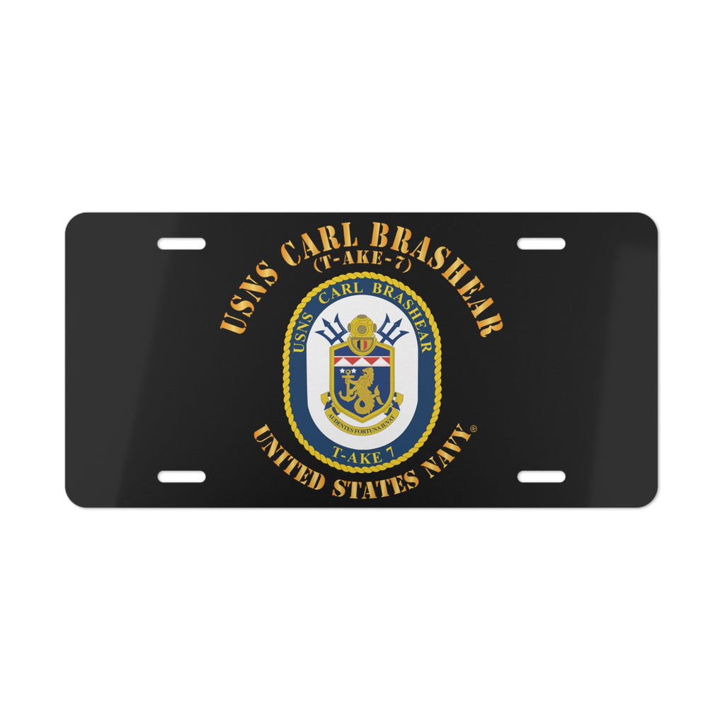 Vanity License Plate - Navy - USNS Carl Brashear (T-AKE 7)