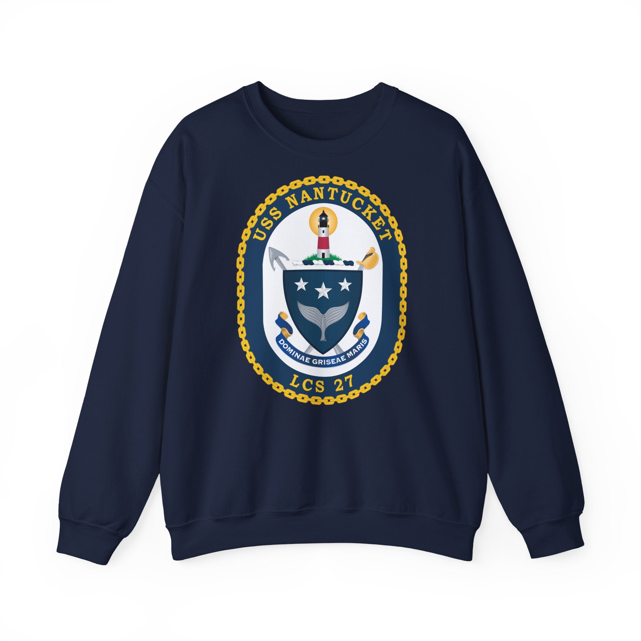 Unisex Heavy Blend™ Crewneck Sweatshirt - Navy - USS Nantucket (LCS-27) wo txt