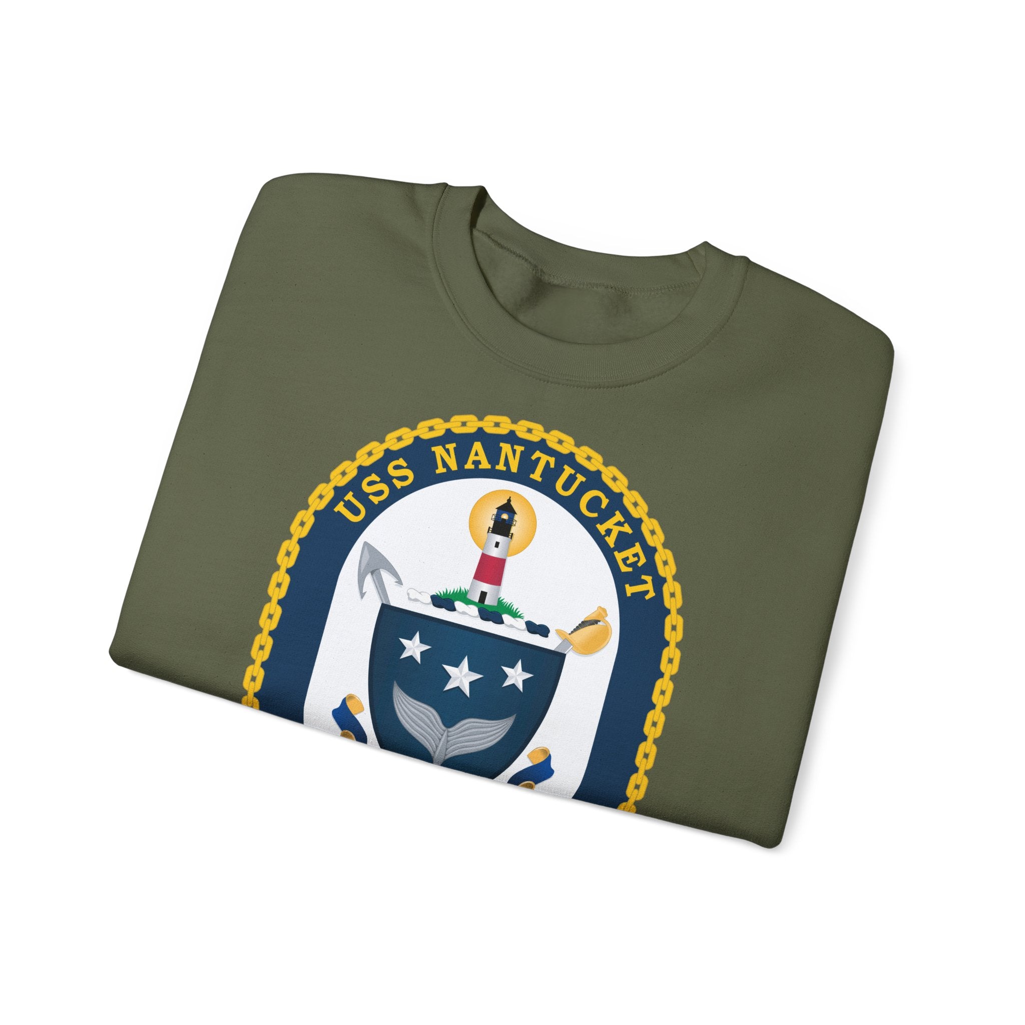 Unisex Heavy Blend™ Crewneck Sweatshirt - Navy - USS Nantucket (LCS-27) wo txt
