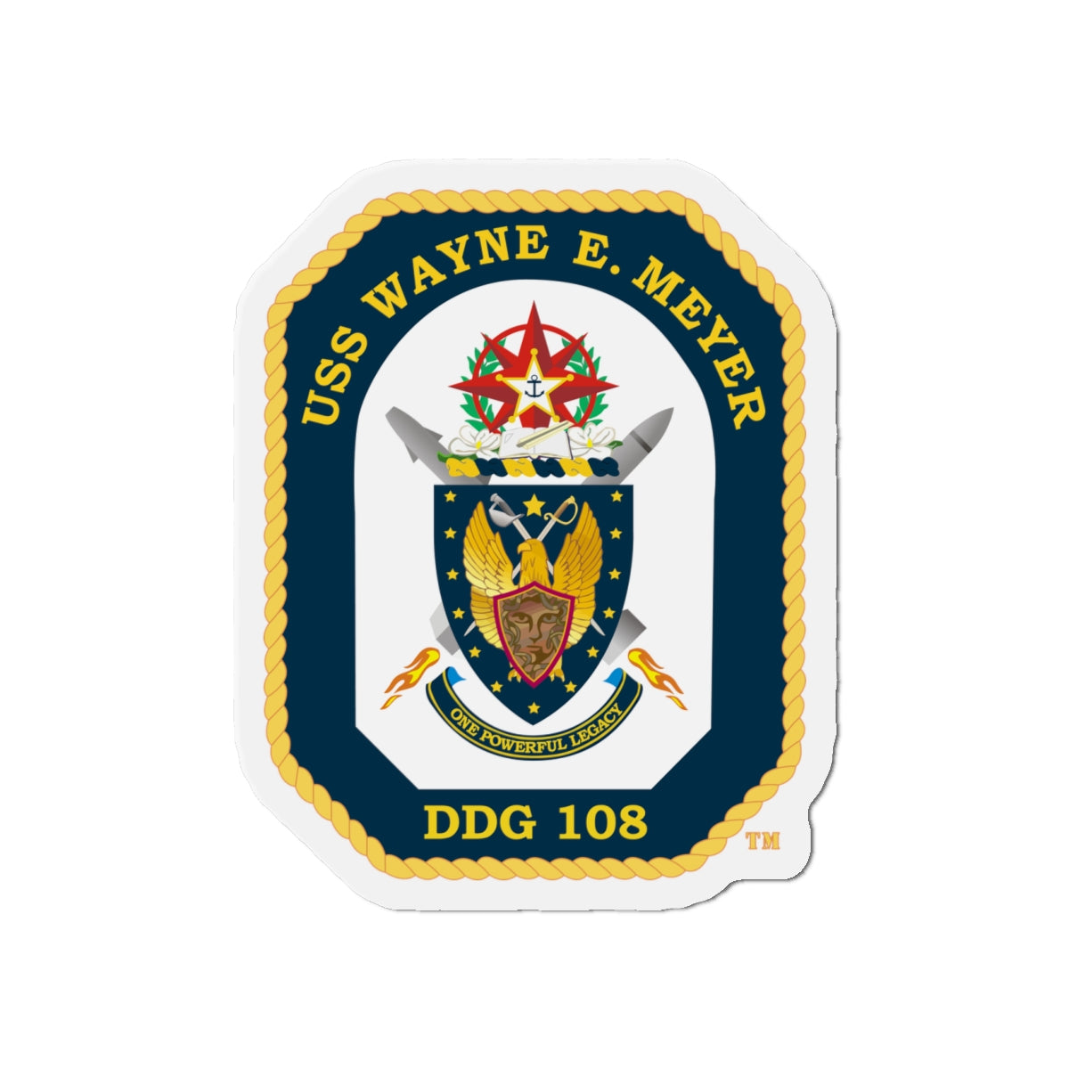Die-Cut Magnet - Navy - USS Wayne E. Meyer (DDG-108) wo txt X 300