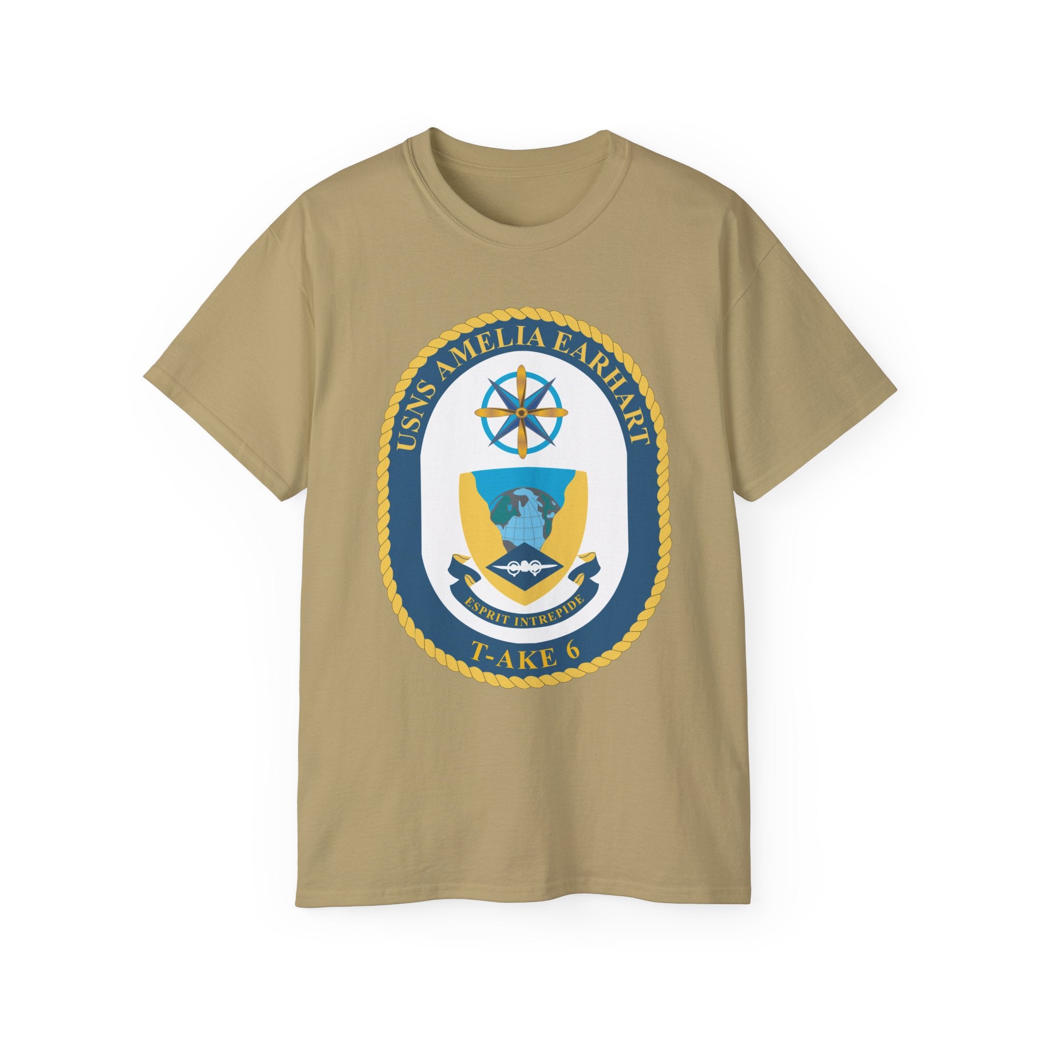 Unisex Ultra Cotton T-Shirt - Navy - USNS Amelia Earhart (T-AKE 6) wo txt