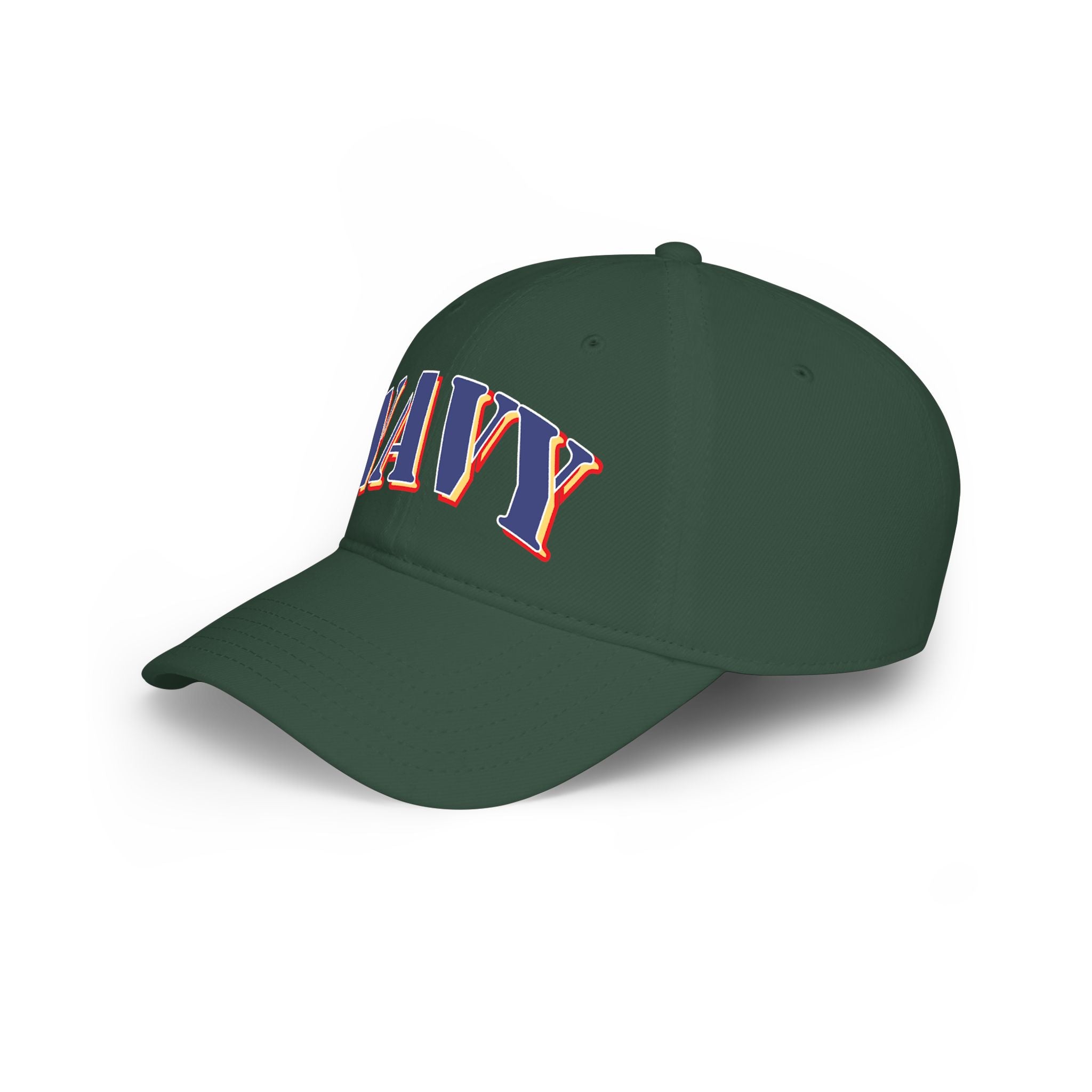 NAVY DTF Baseball Cap — Red Low Profile Hat for Military & Patriotic Fans