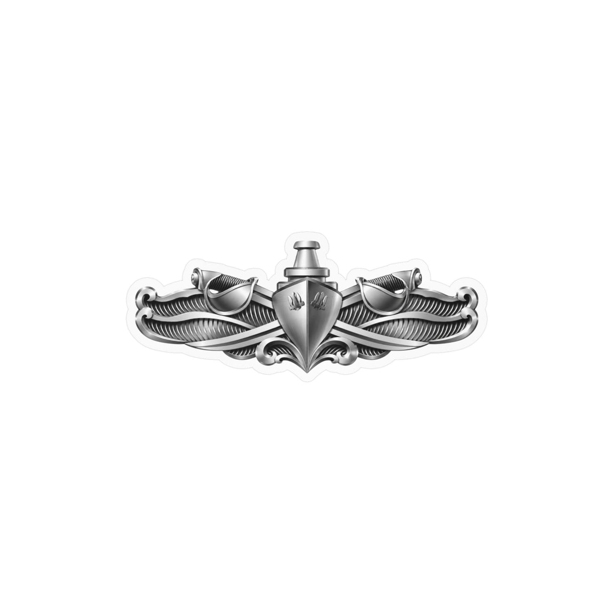 Kiss-Cut Vinyl Decal - Navy - Badge - Enlisted Surface Warfare Specialist (ESWS) wo txt - 3D - Enhanced