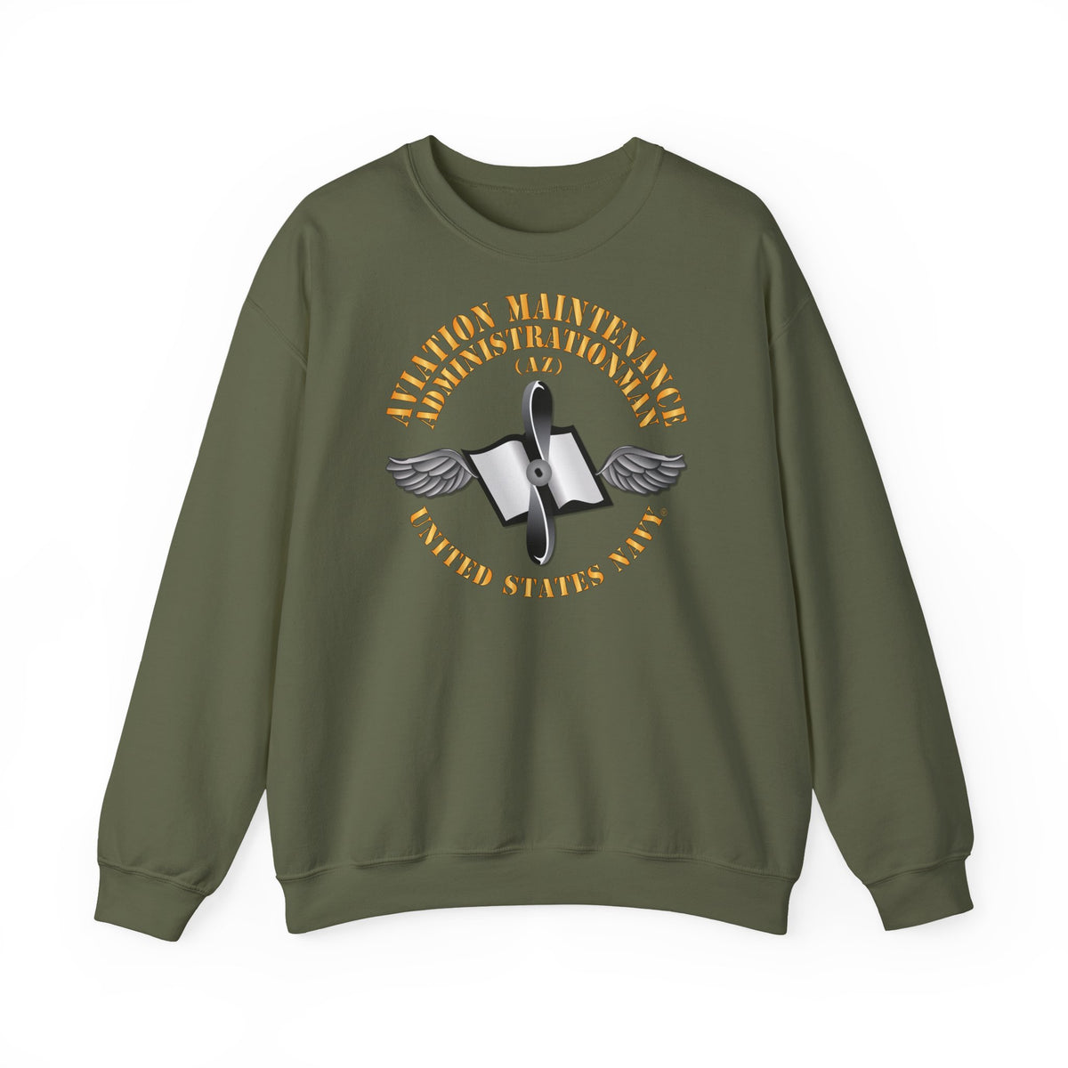 Unisex Heavy Blend™ Crewneck Sweatshirt - Navy - Rate - Aviation Maintenance Administrationman (AZ)