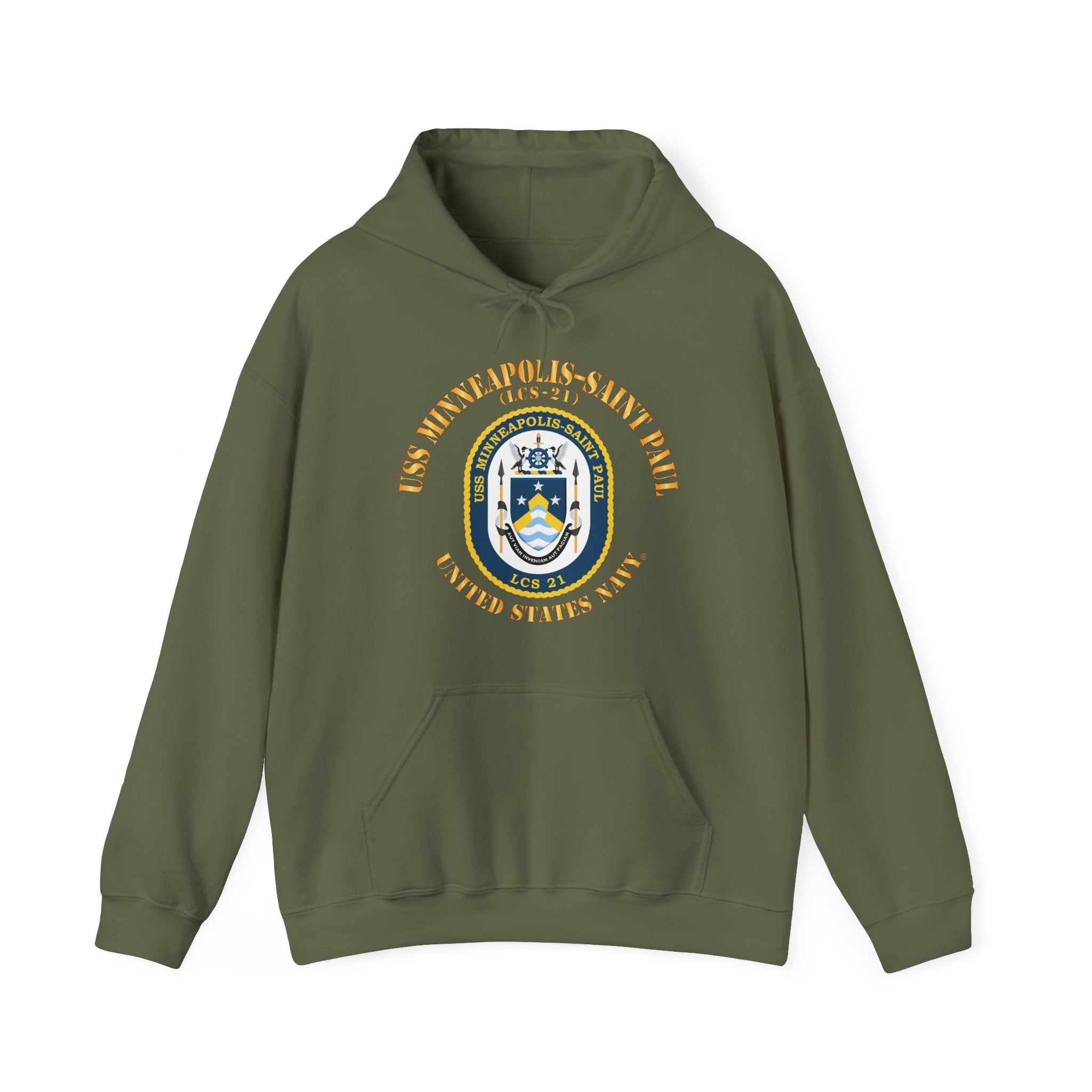 Unisex Heavy Blend™ Hoodies - Navy - USS Minneapolis–Saint Paul (LCS-21)
