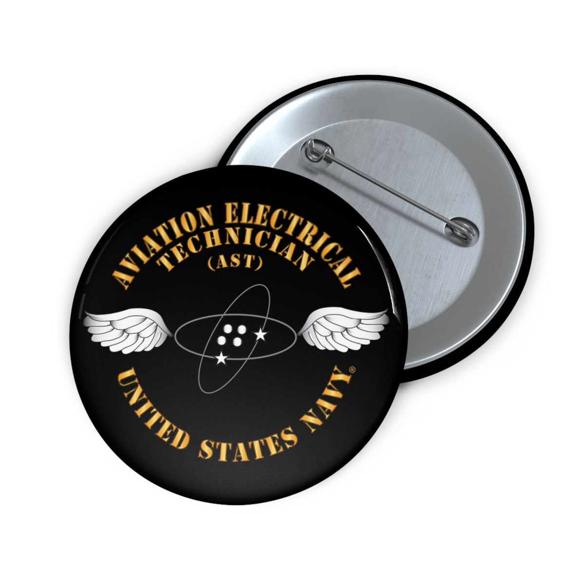 Pin Button - Navy - Rate - Aviation Electrical Technician (AST)