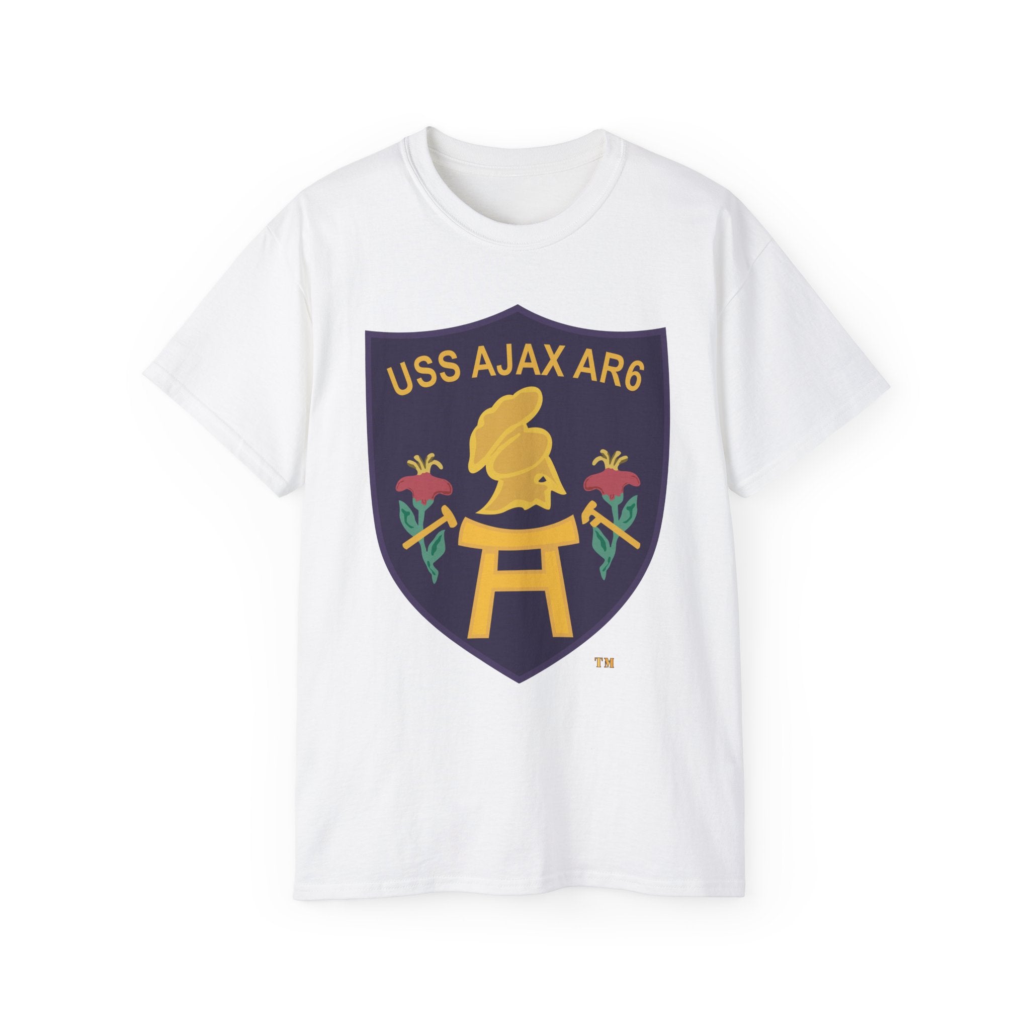 Unisex Ultra Cotton T-Shirt - Navy - USS Ajax (AR-6) wo txt