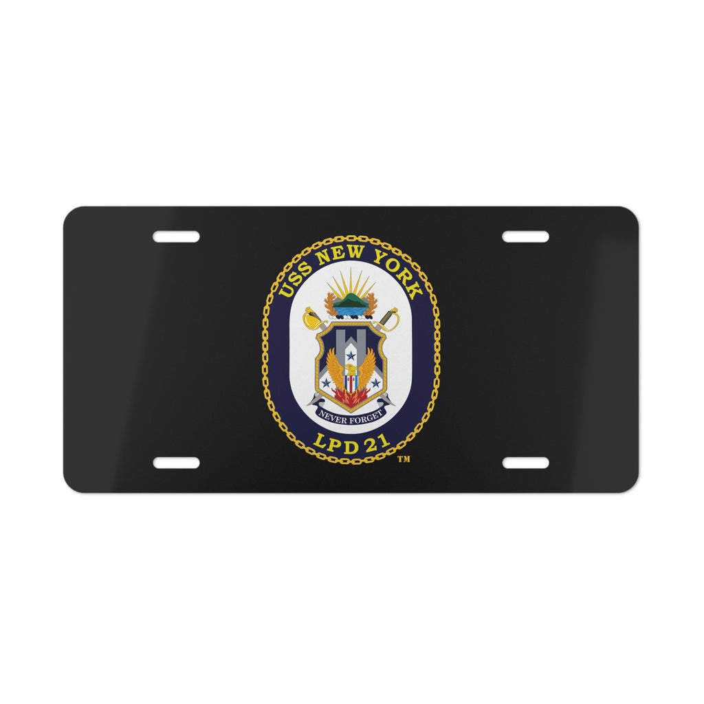 Vanity License Plate - Navy - USS New York (LPD-21) wo txt