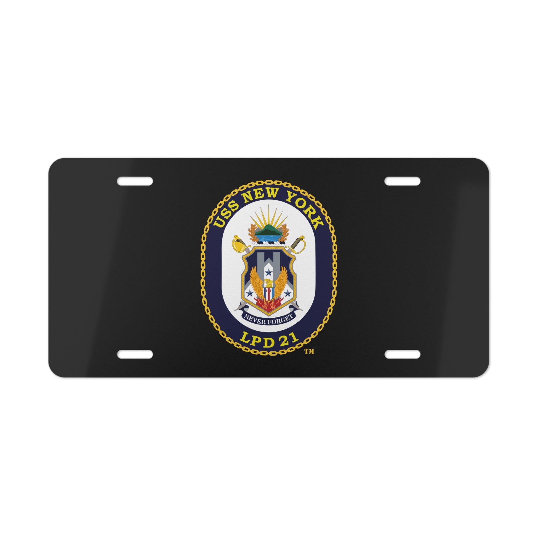 Vanity License Plate - Navy - USS New York (LPD-21) wo txt